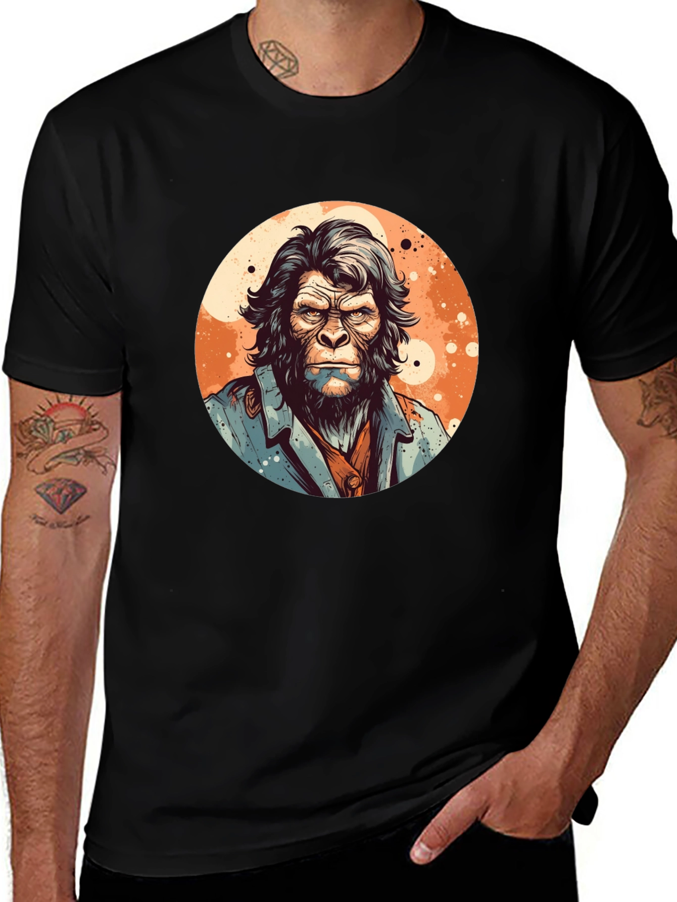 Variant 15 of Ape Man Graphic Tee - Cool Novelty Design