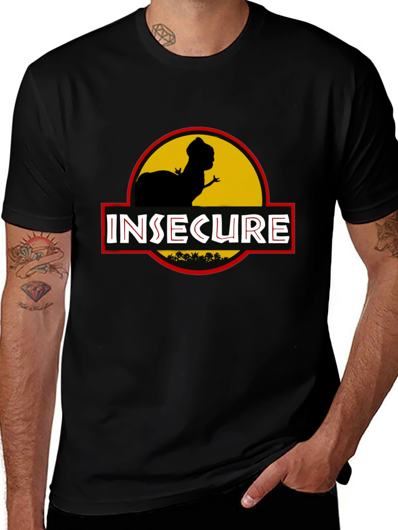 Variant 25 of Insecure T-Rex T-Shirt Funny Graphic Tee