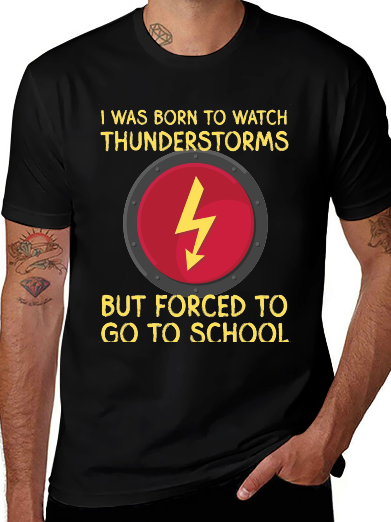Variant 21 of Thunderstorms & School T-Shirt