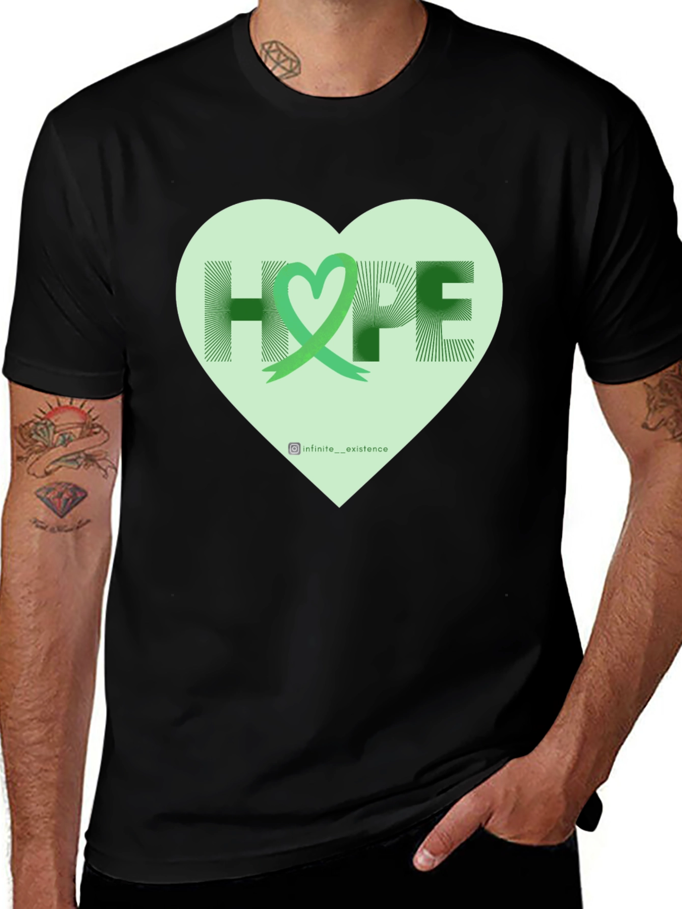 Variant 13 of Hope Heart Graphic Tee - Inspiring Awareness Shirt