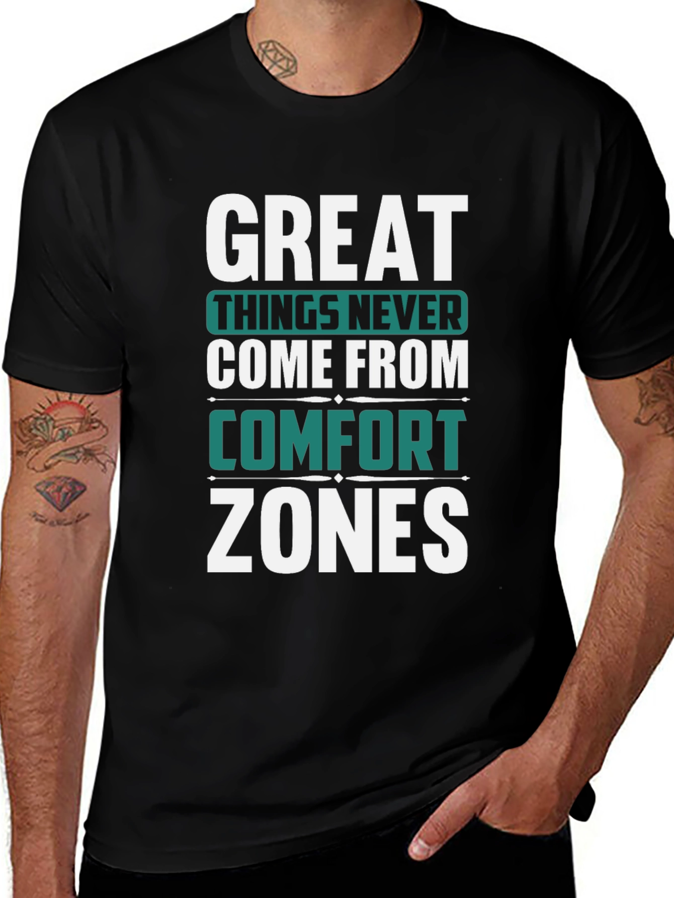 Variant 6 of Motivational T-Shirt: Great Things Never Come