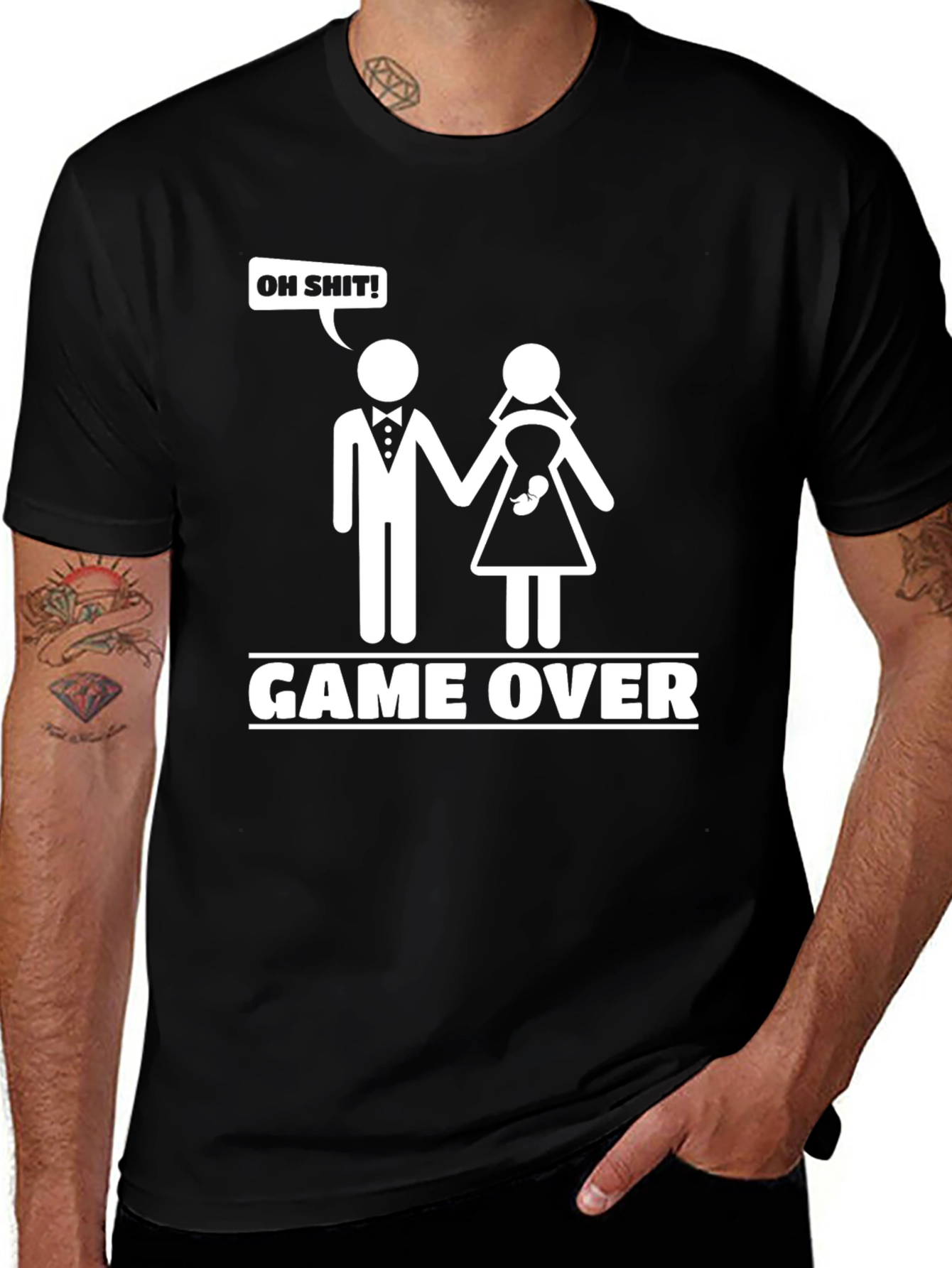 Variant 28 of Game Over Funny Pregnancy Announcement T-Shirt