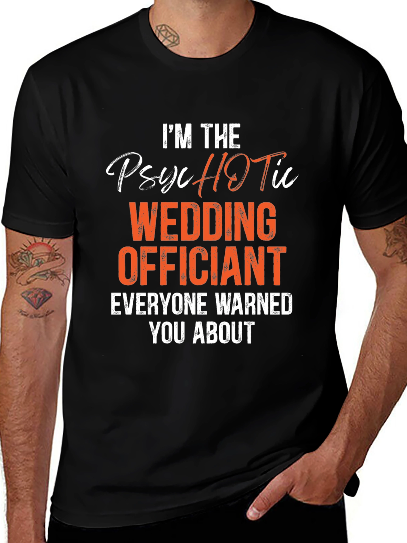 Variant 15 of Psychotic Wedding Officiant Graphic T-Shirt