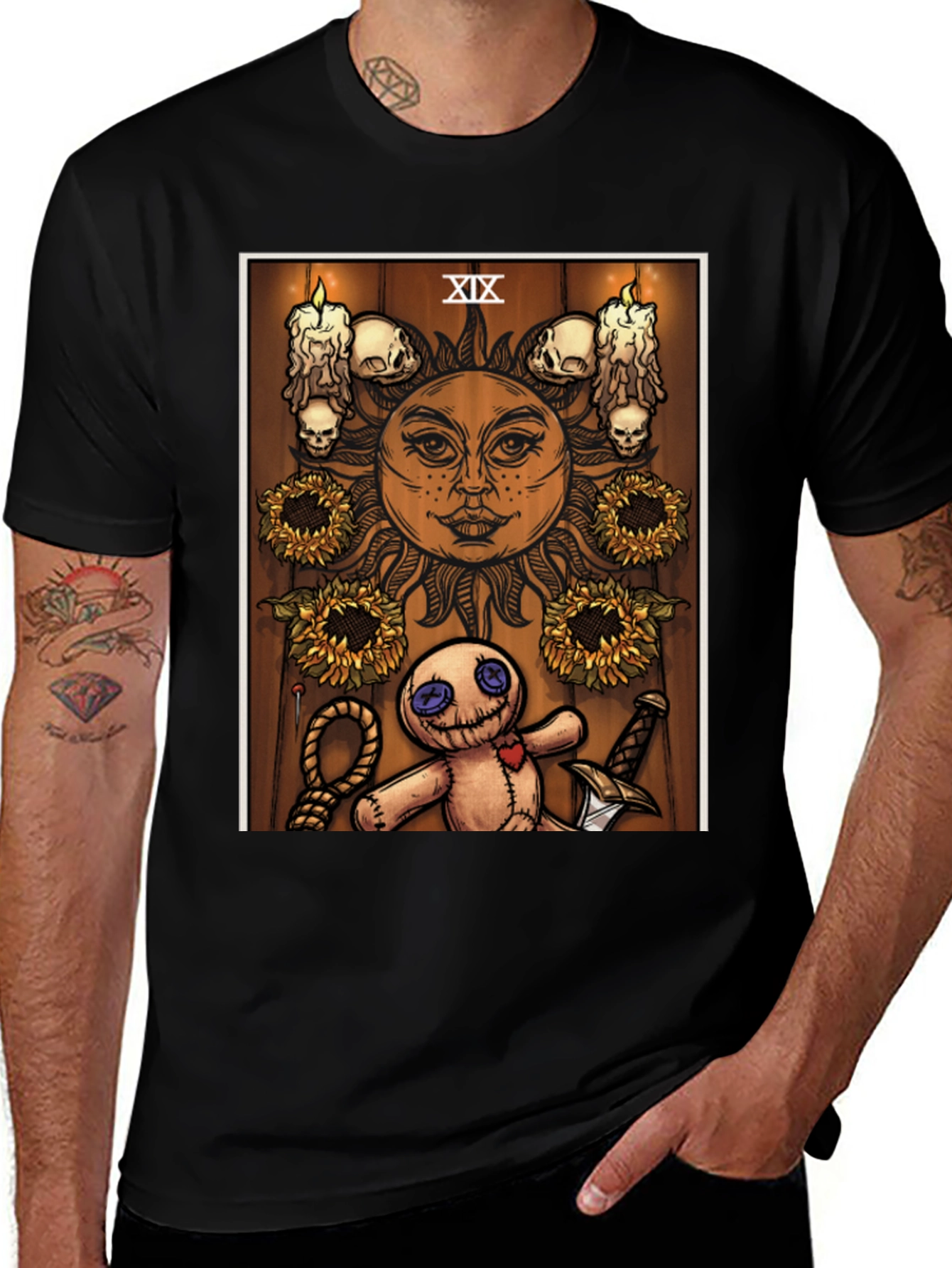 Variant 13 of Tarot Card Style Graphic Print T-Shirt - Unisex