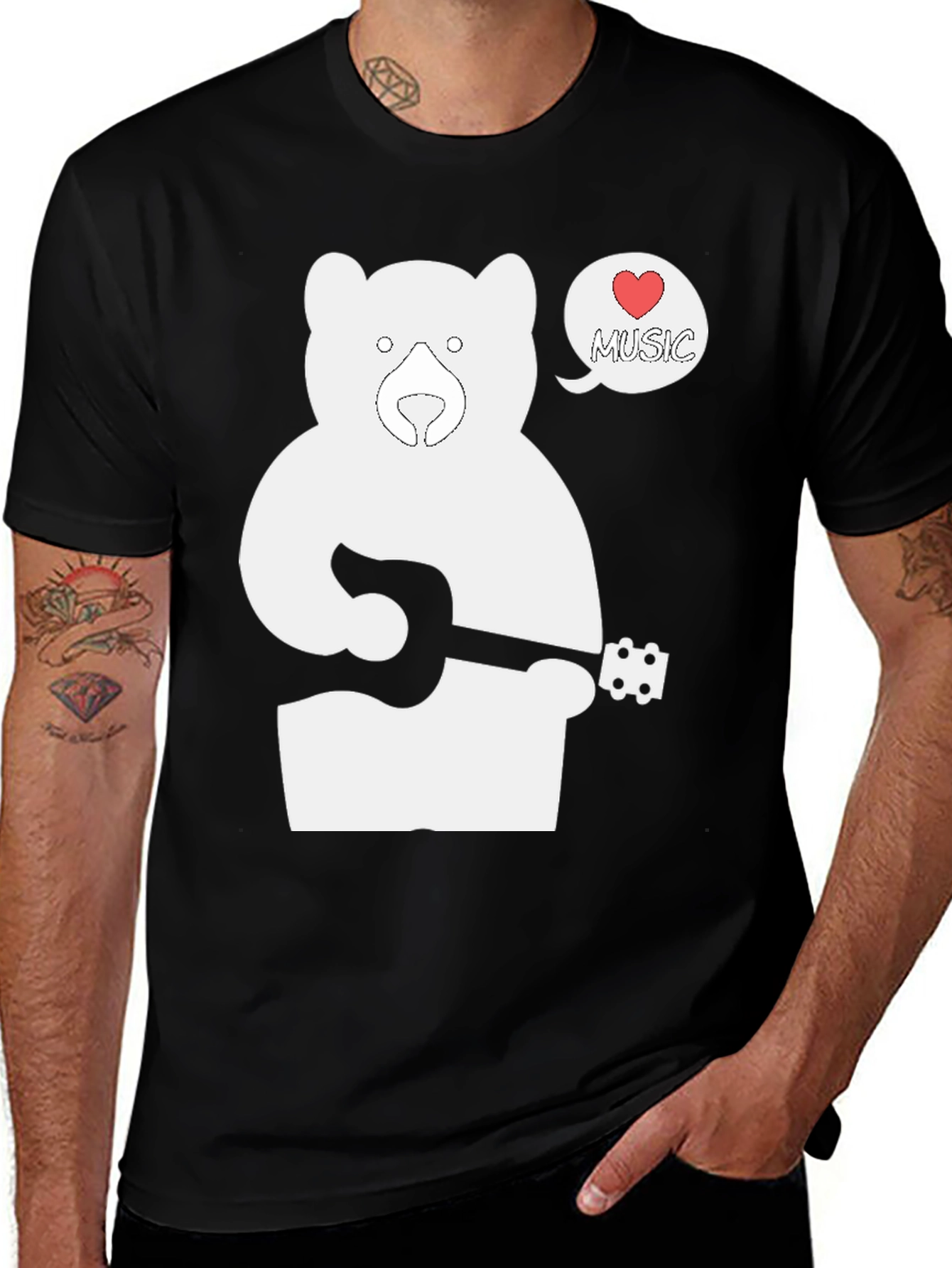 Variant 22 of Bear Loves Music T-Shirt