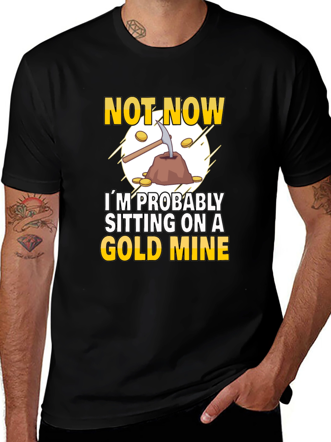 Variant 18 of Gold Mine Graphic T-Shirt - Novelty Tee