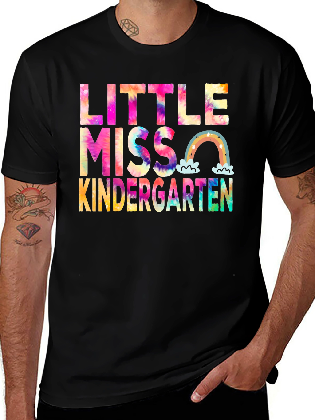 Variant 11 of Little Miss Kindergarten Tie-Dye T-Shirt