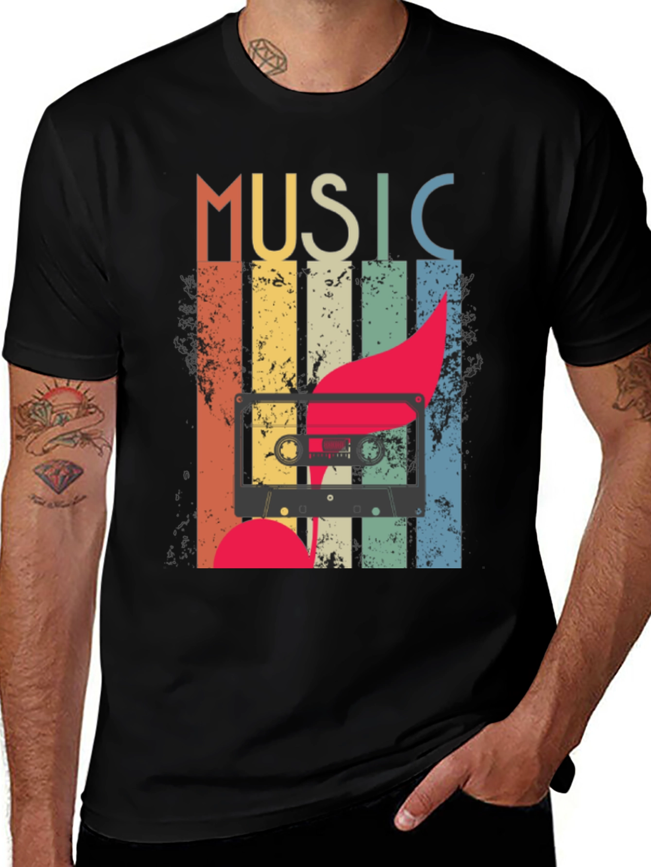 Variant 23 of Retro Music Cassette T-Shirt - Vintage Style Tee