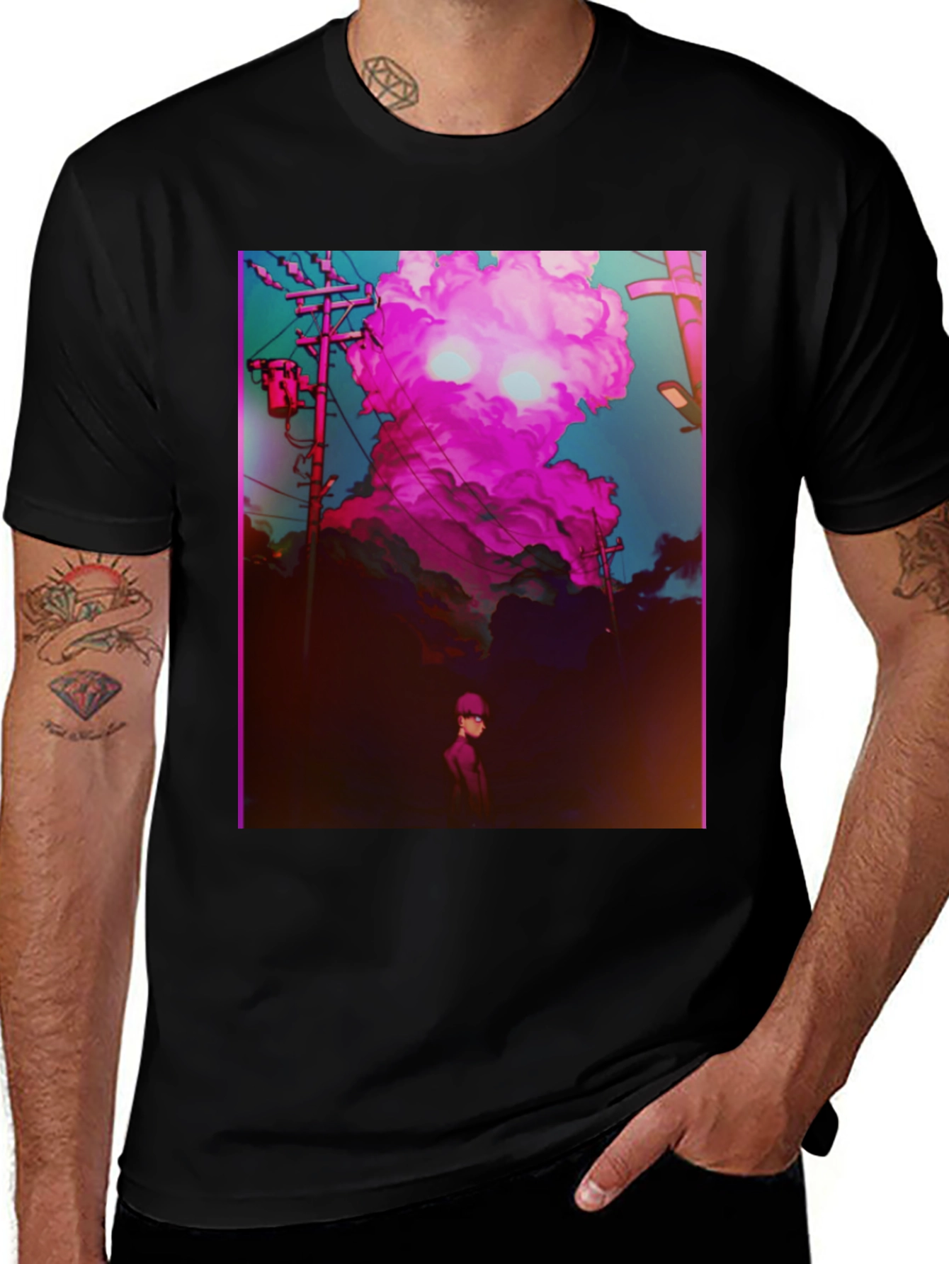 Variant 22 of Anime Pink Cloud Graphic Tee