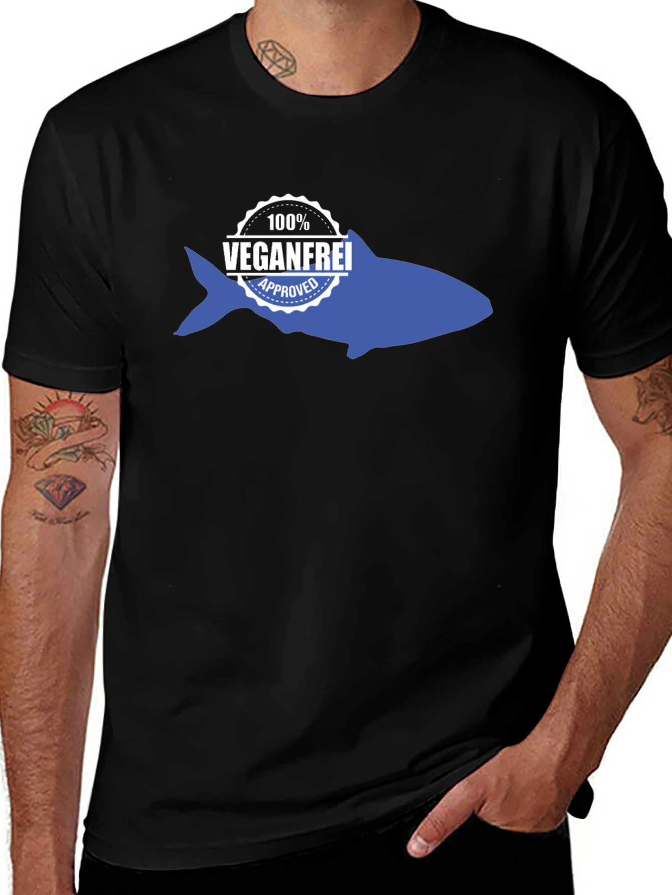 Variant 29 of Veganfrei Approved Fish T-Shirt