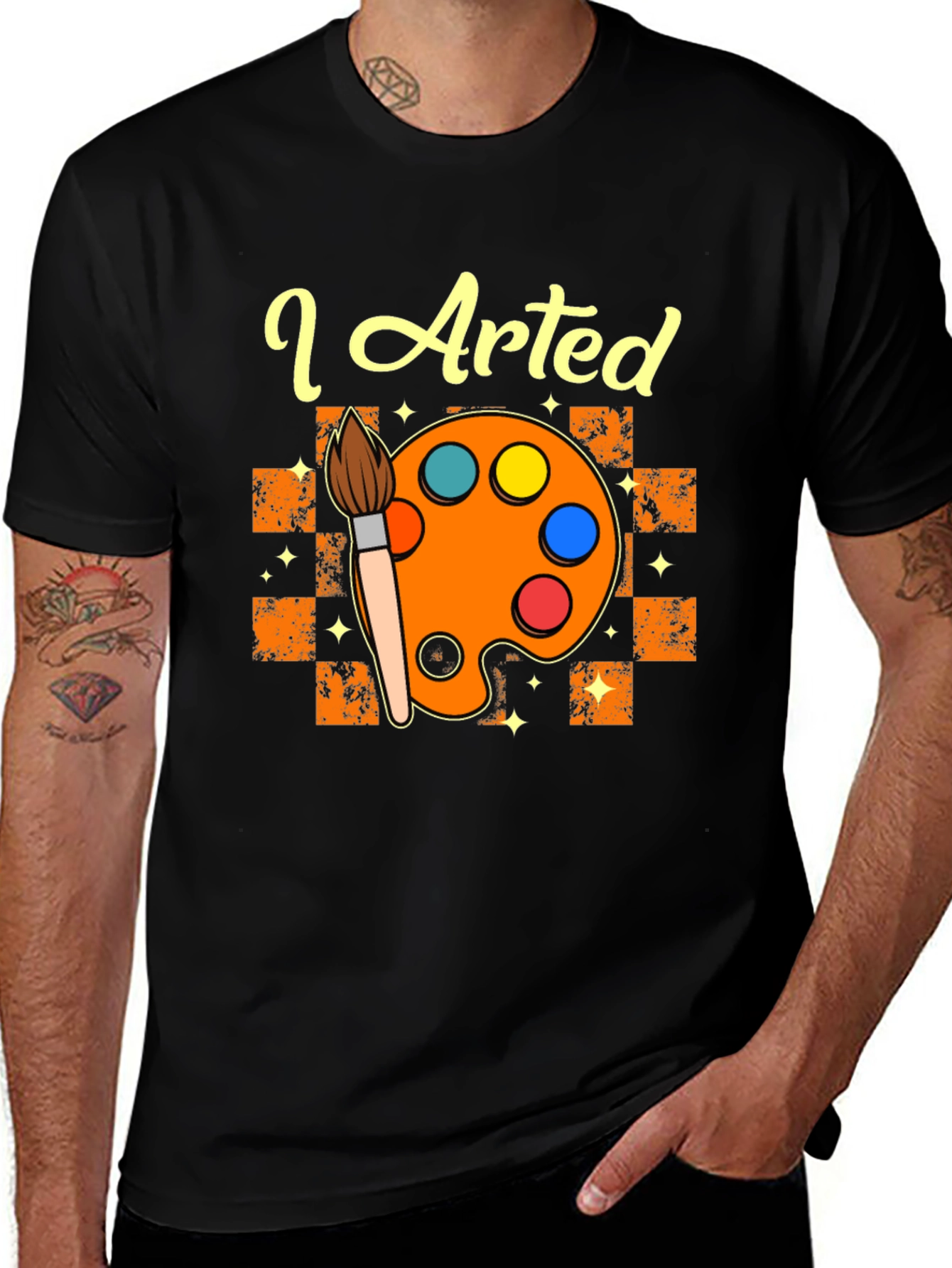 Variant 13 of I Arted Graphic Tee - Painter Palette T-Shirt
