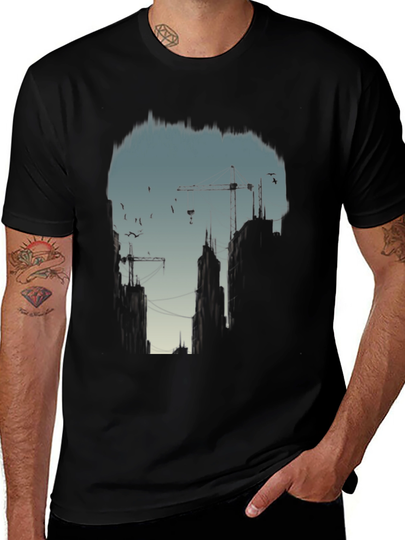 Variant 10 of Urban Silhouette Black T-Shirt