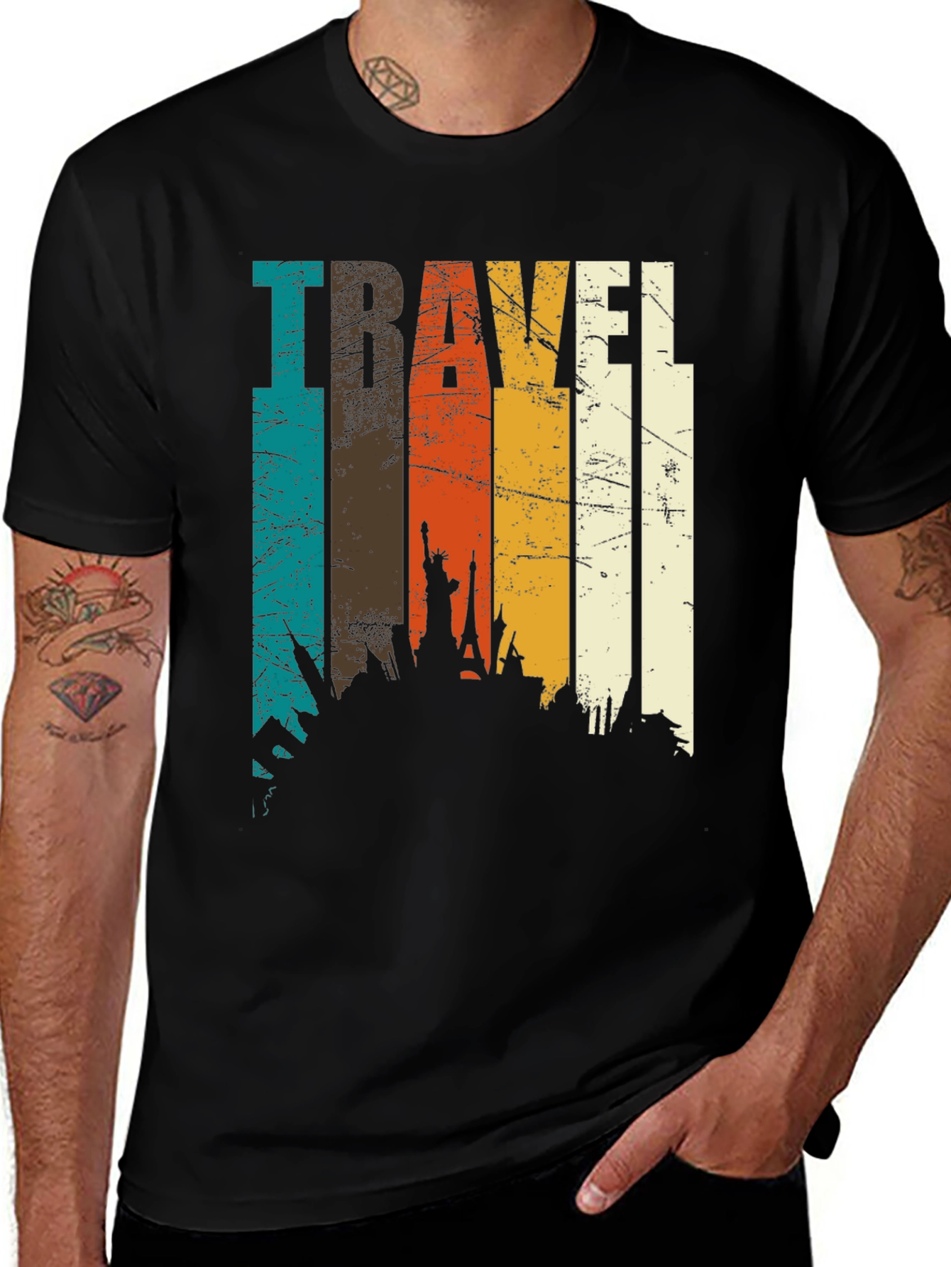 Vintage Travel Skyline T-Shirt