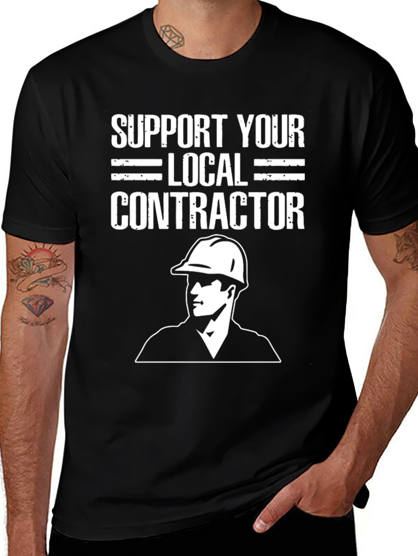 Support Local Contractor Tee - Construction Worker Gift