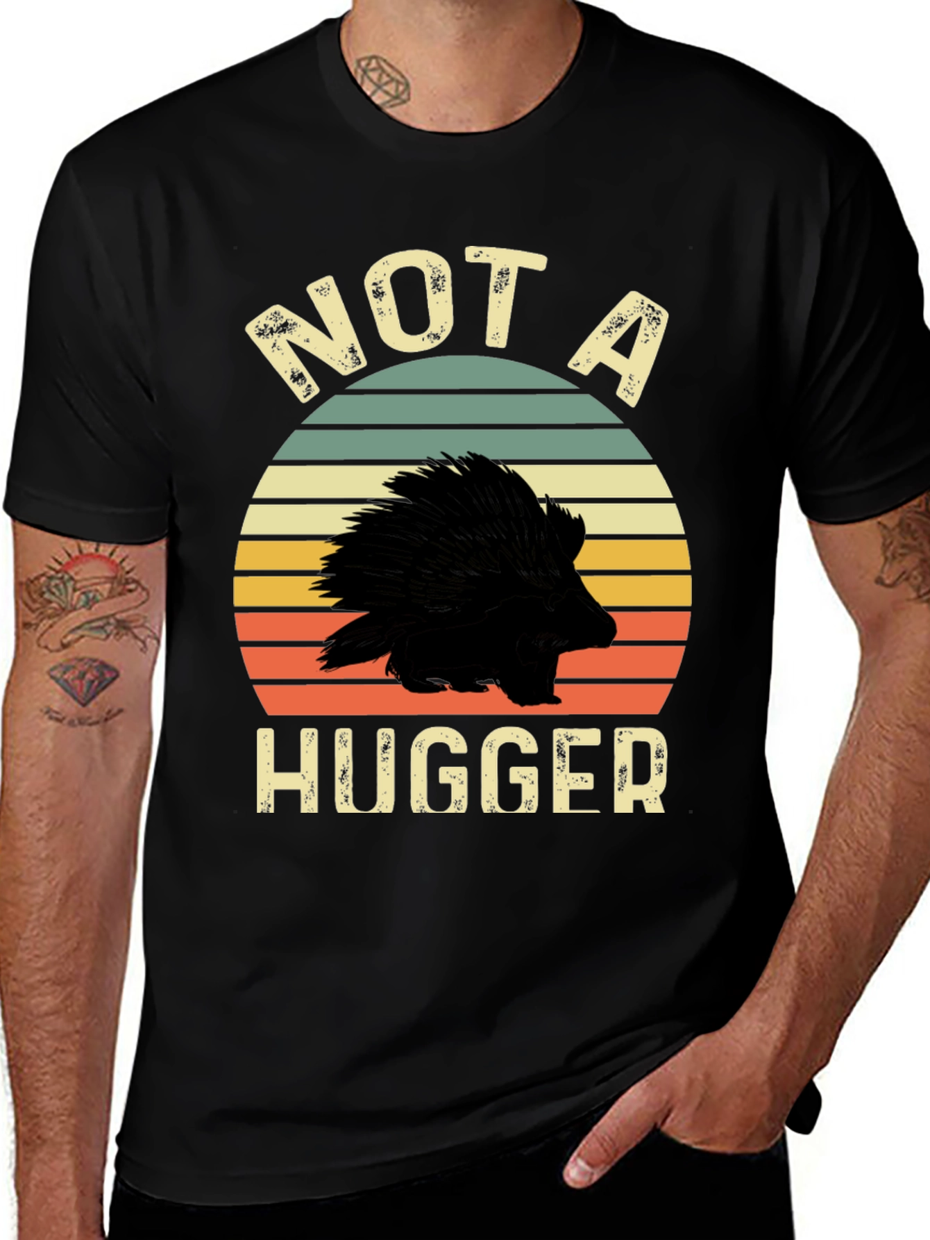 Not a Hugger Hedgehog Graphic T-Shirt