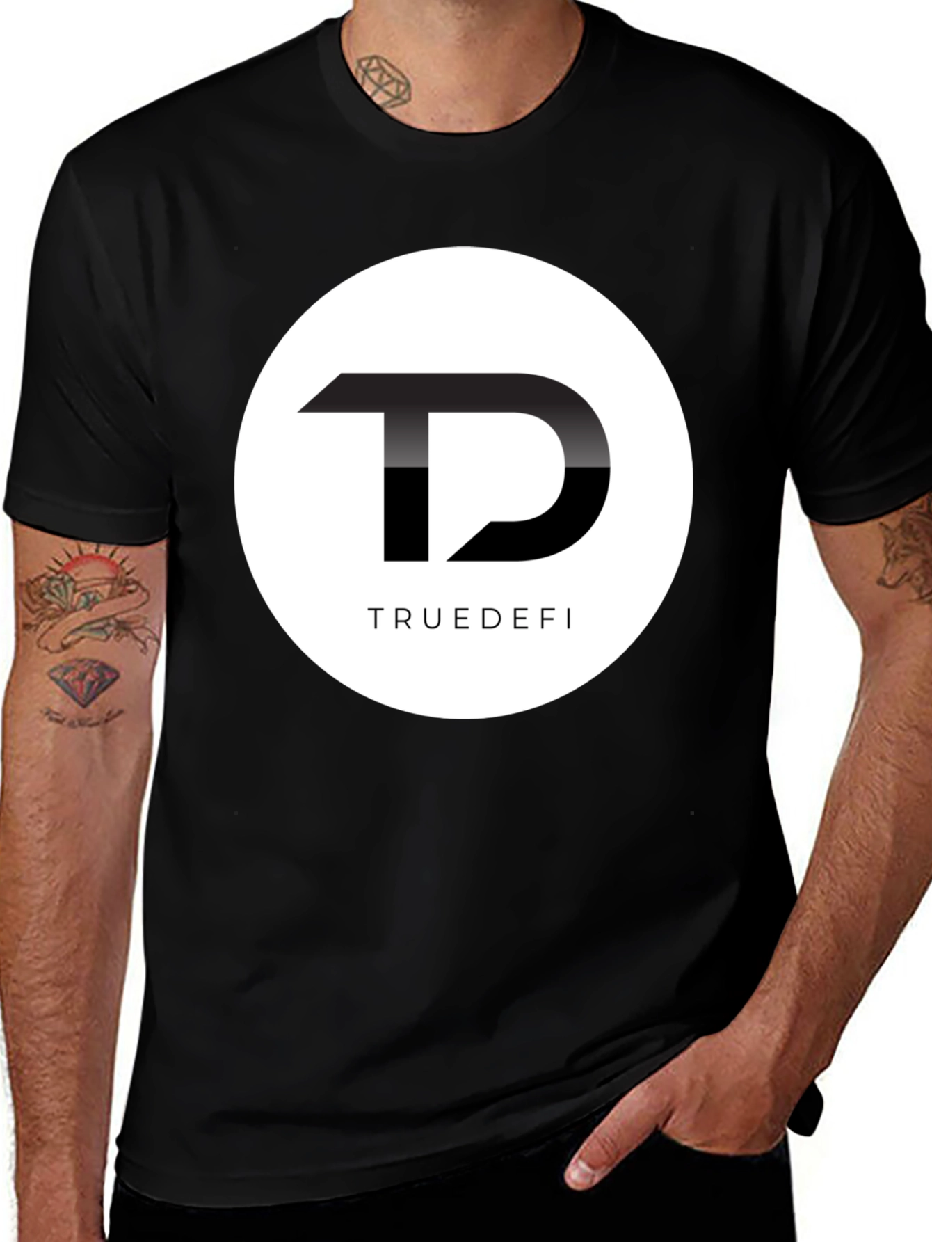 Variant 23 of TrueDeFi Black Graphic T-Shirt