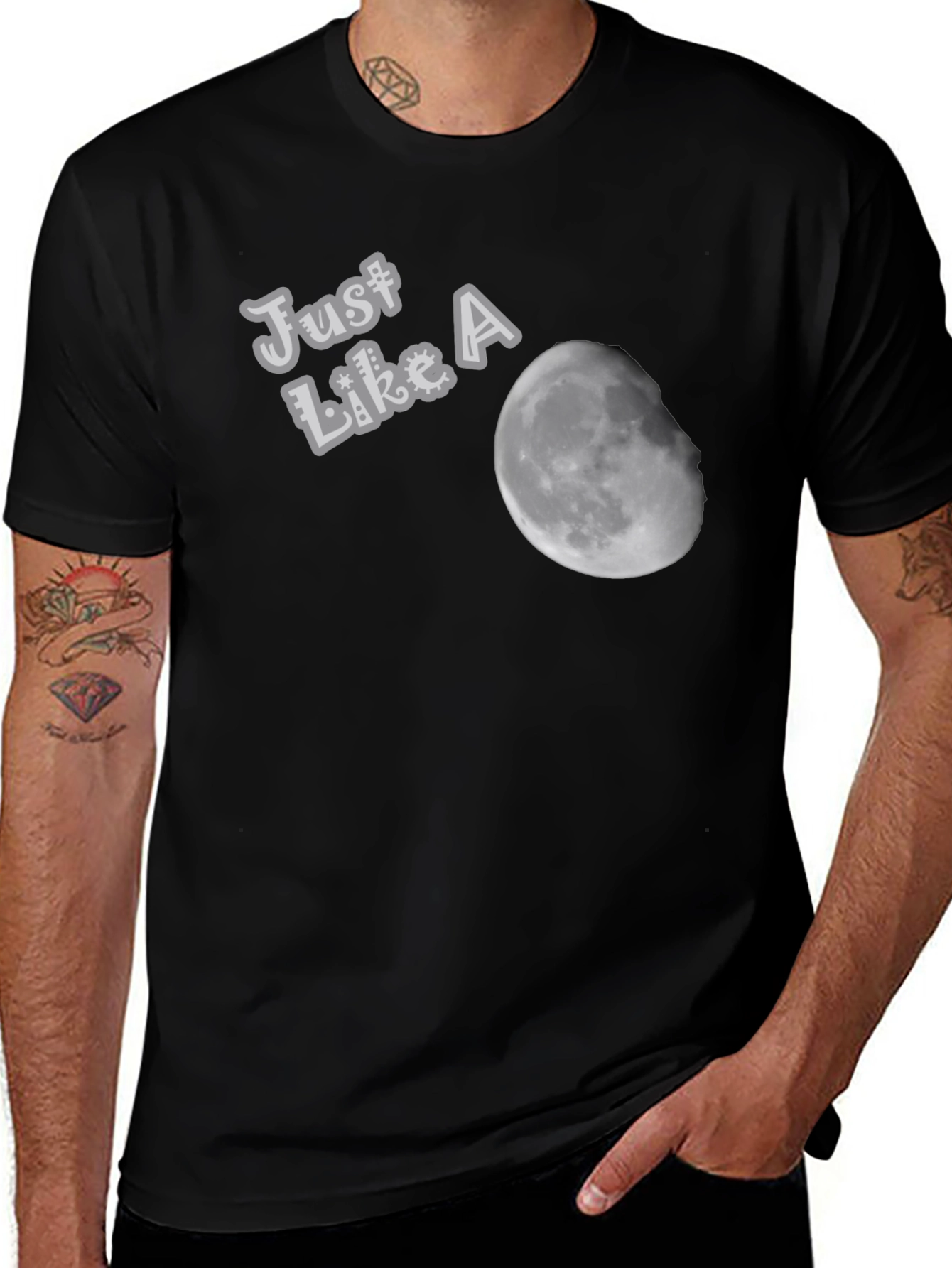 Variant 10 of Just Like A Moon Black T-Shirt