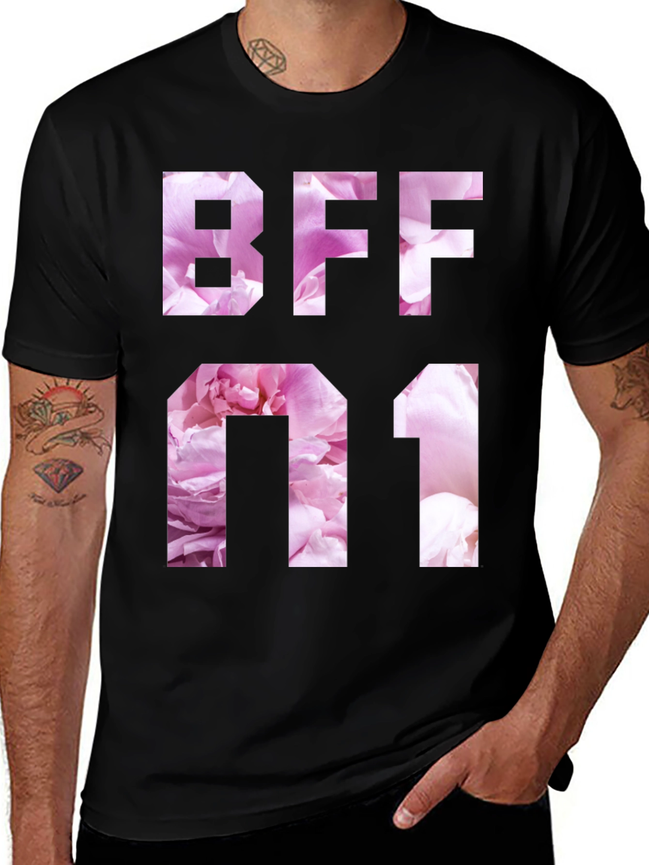 Floral BFF Number One Graphic T-Shirt
