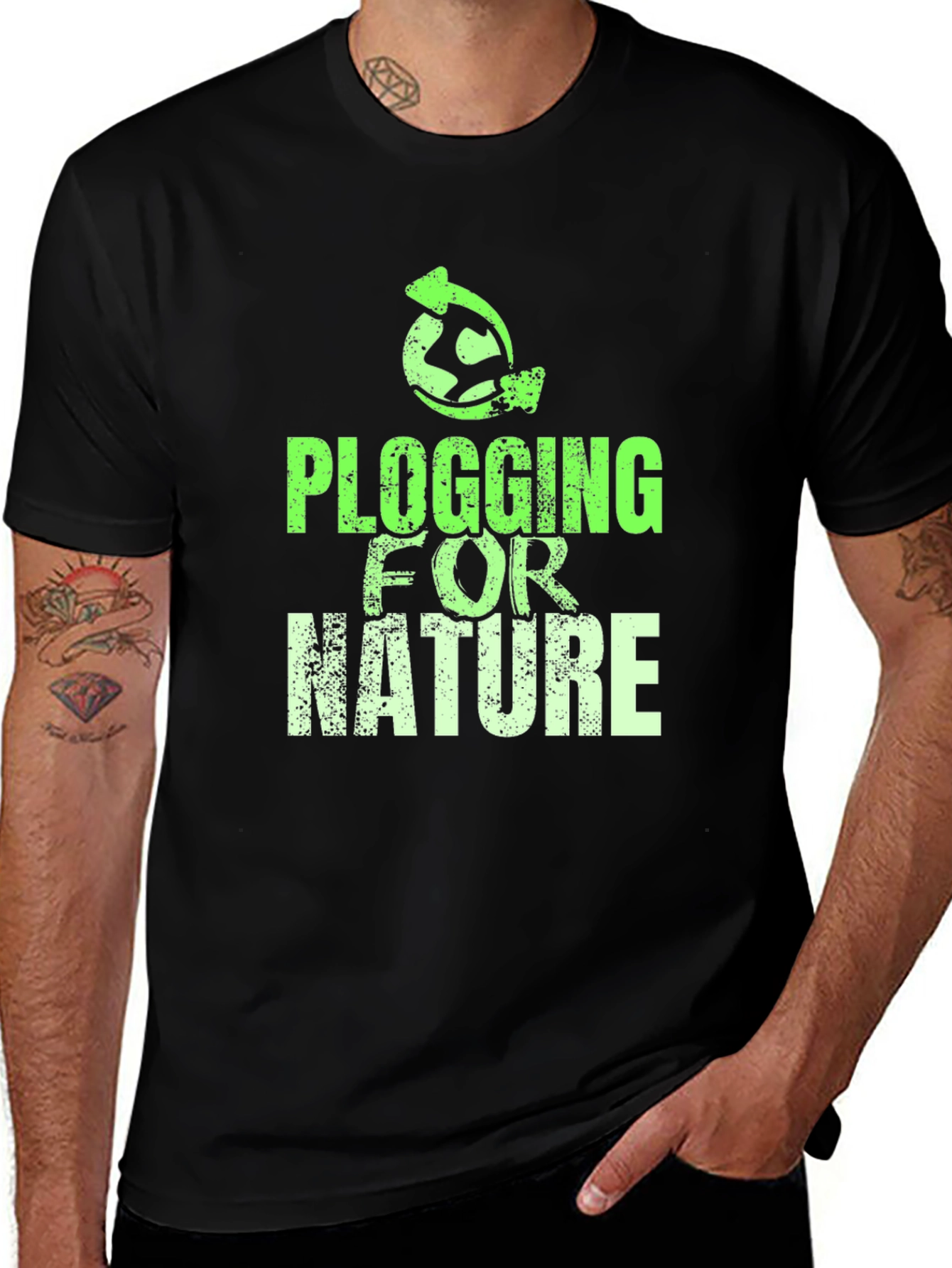 Plogging for Nature Graphic Tee