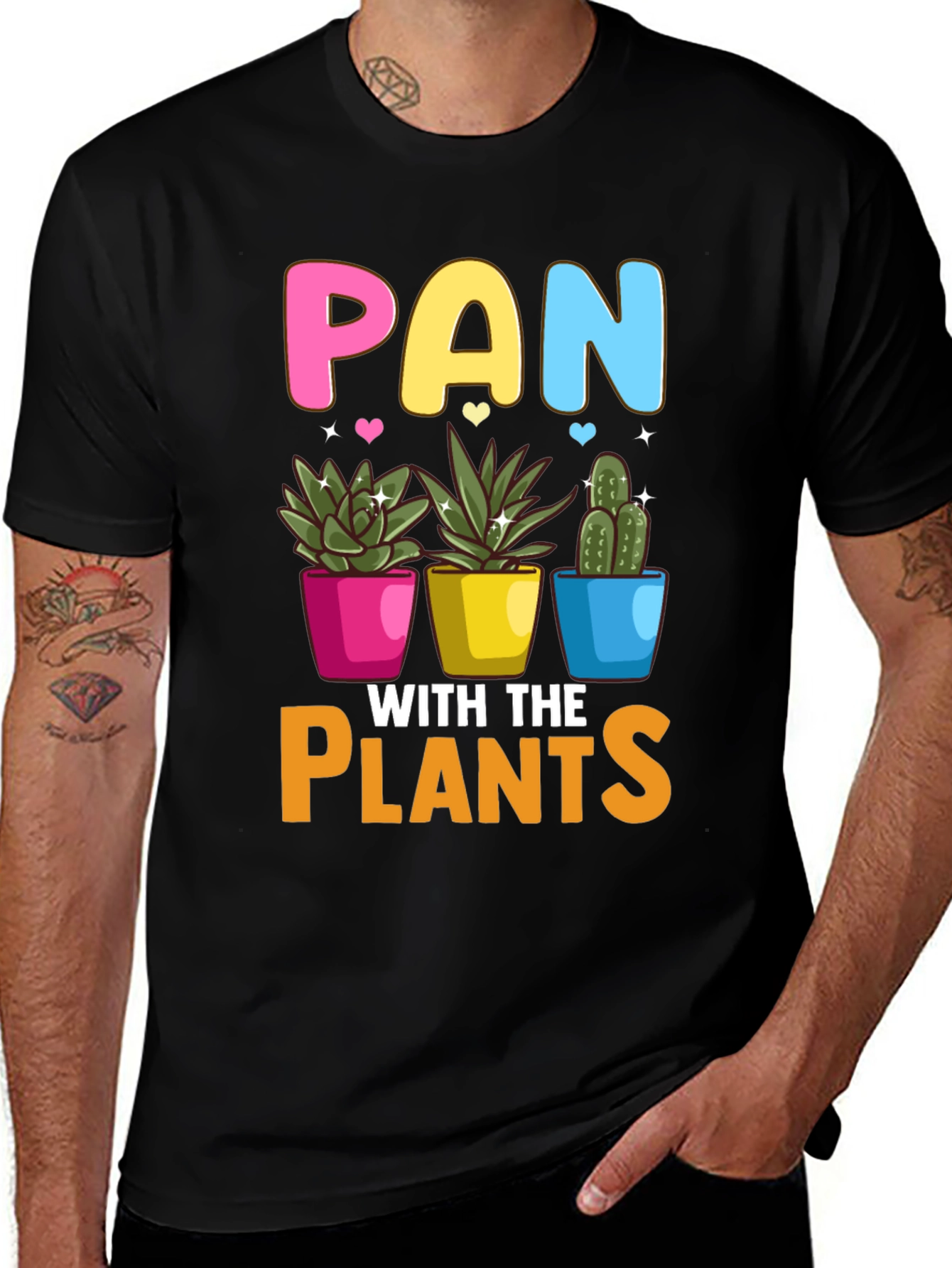 Variant 5 of Pan with the Plants T-Shirt - LGBTQ Pride