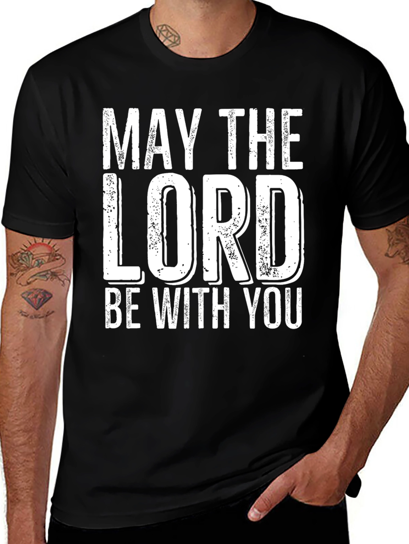 Variant 6 of May The Lord Be With You Black T-Shirt
