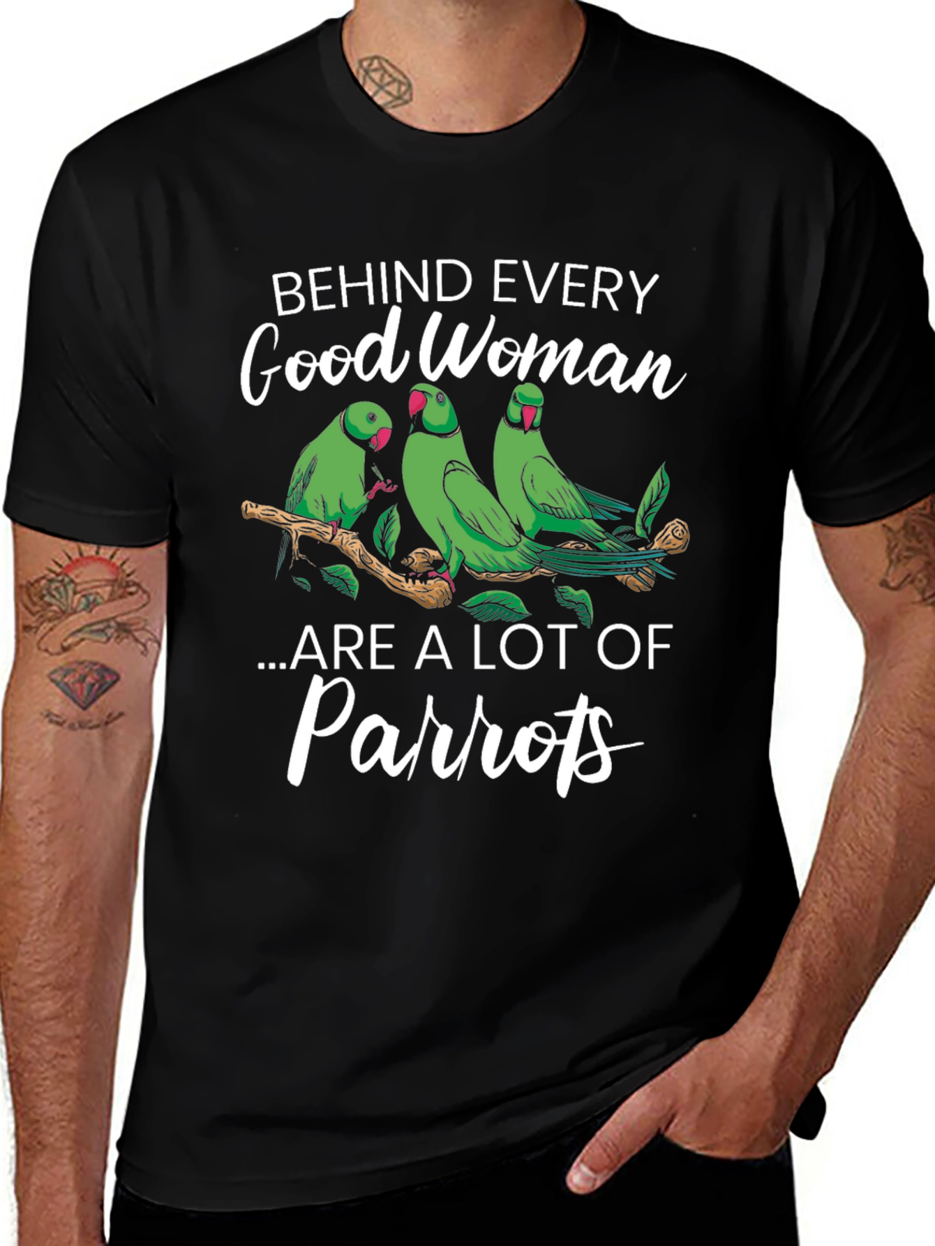 Variant 27 of Good Woman & Parrot T-Shirt
