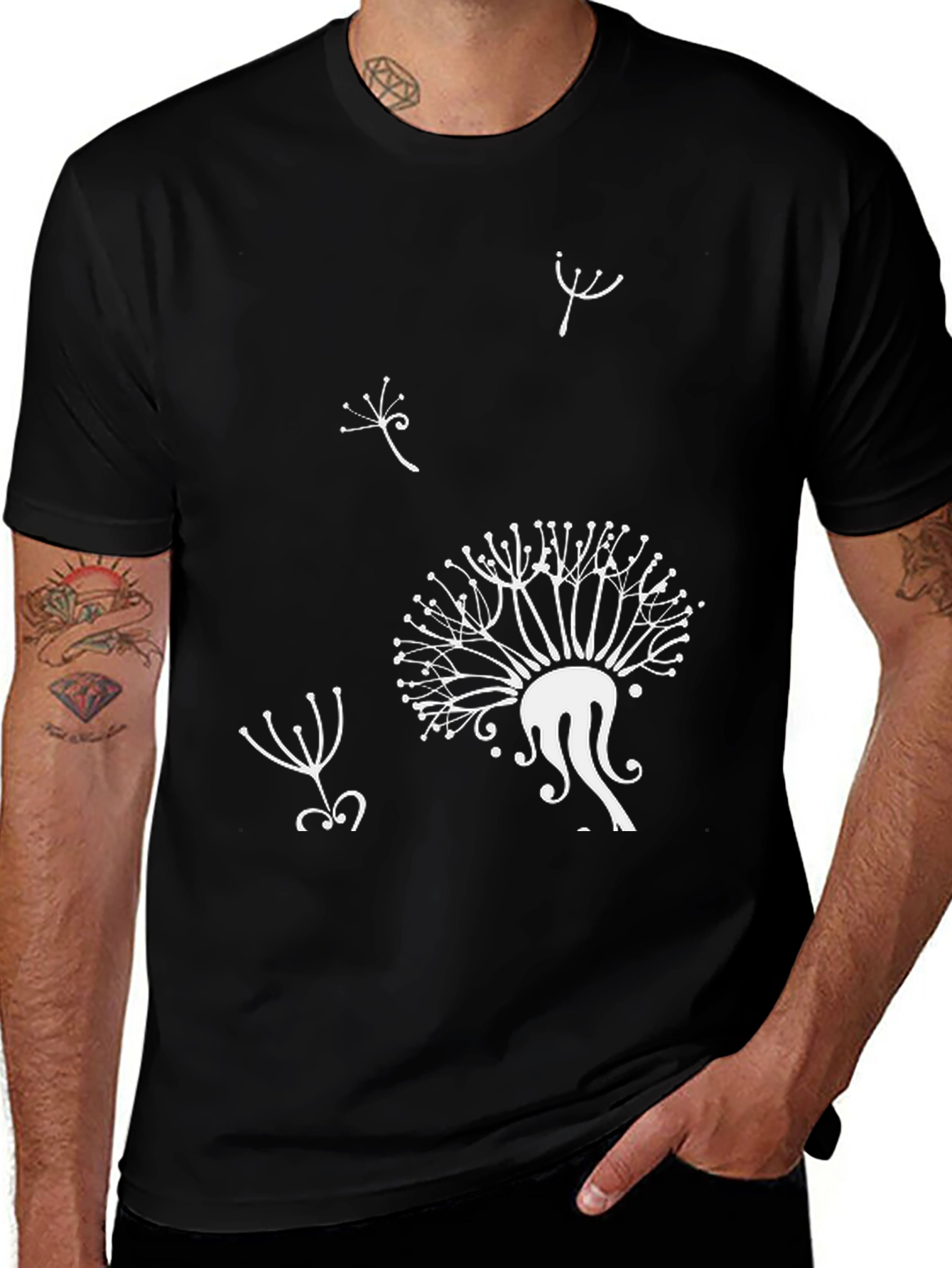 Variant 29 of Black Dandelion Graphic Tee