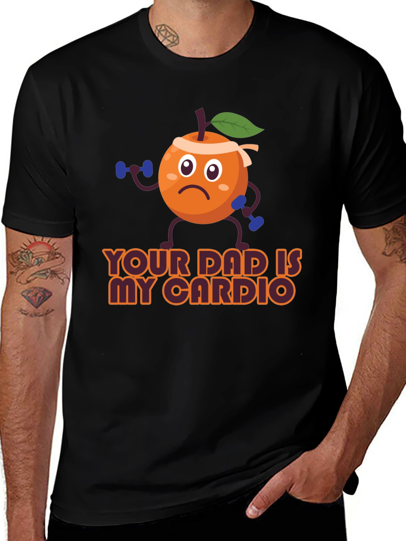 Variant 25 of Funny Workout Orange T-Shirt