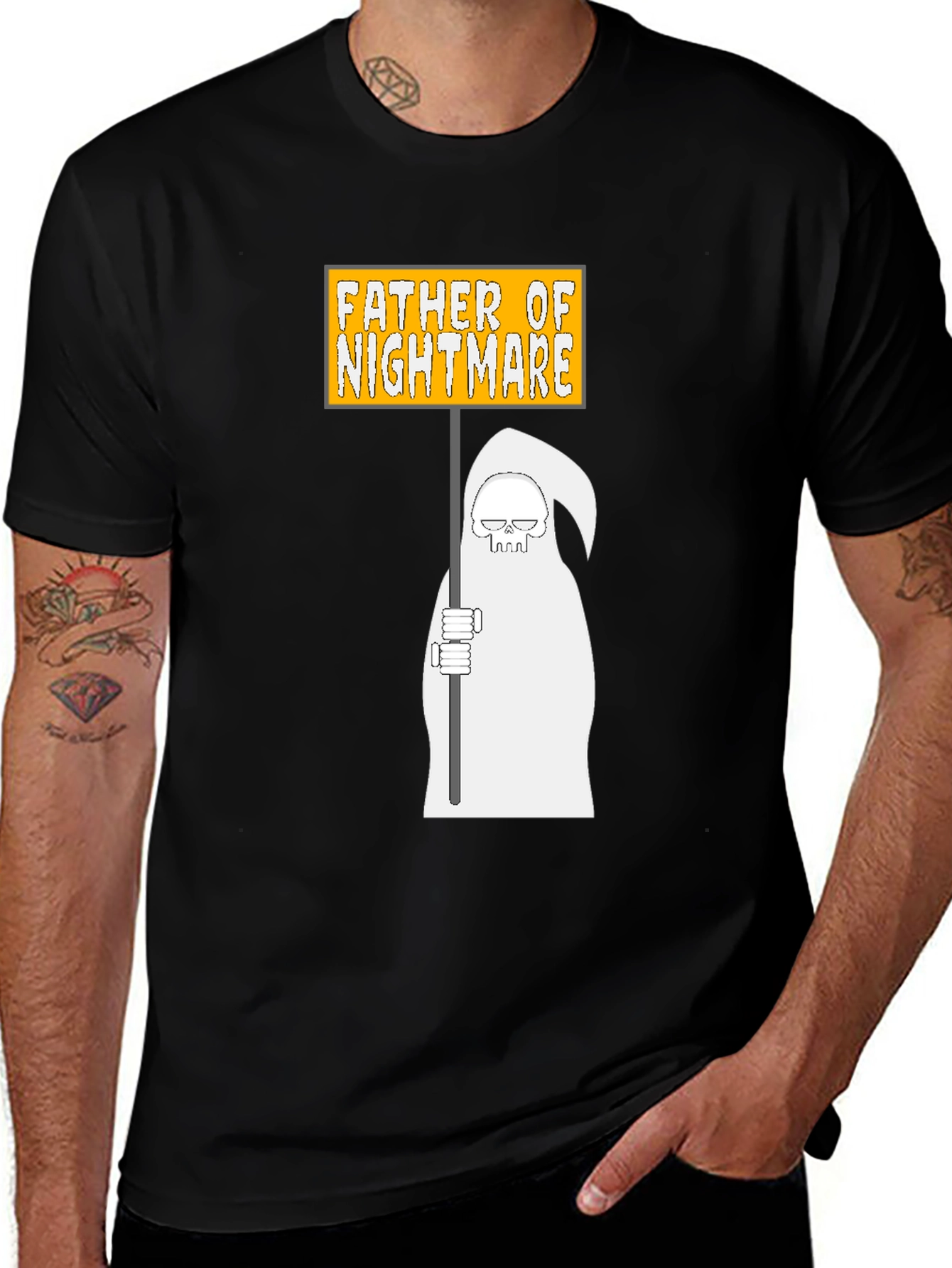 Variant 16 of Father of Nightmare Graphic Tee - Black T-Shirt