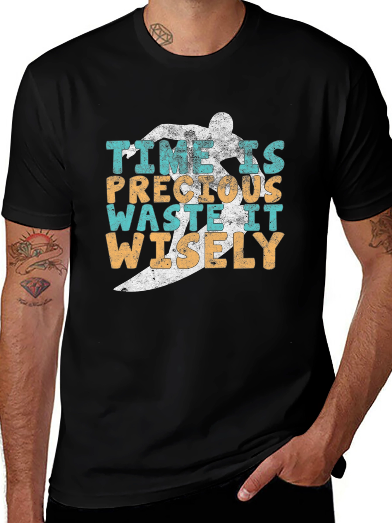 Variant 14 of Time's Precious Waste It Wisely Graphic Tee