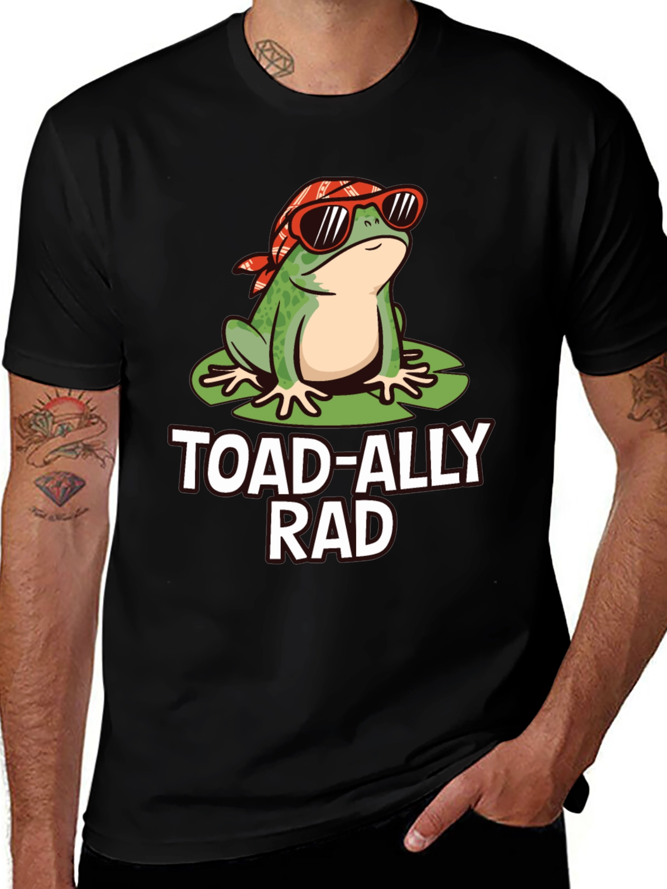 Variant 21 of Toad-ally Rad T-Shirt - Cool Frog Design