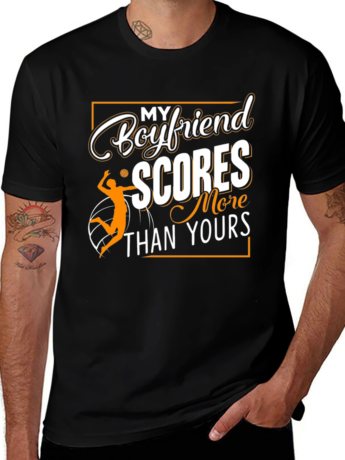 Variant 16 of Boyfriend Scores Volleyball Graphic T-Shirt