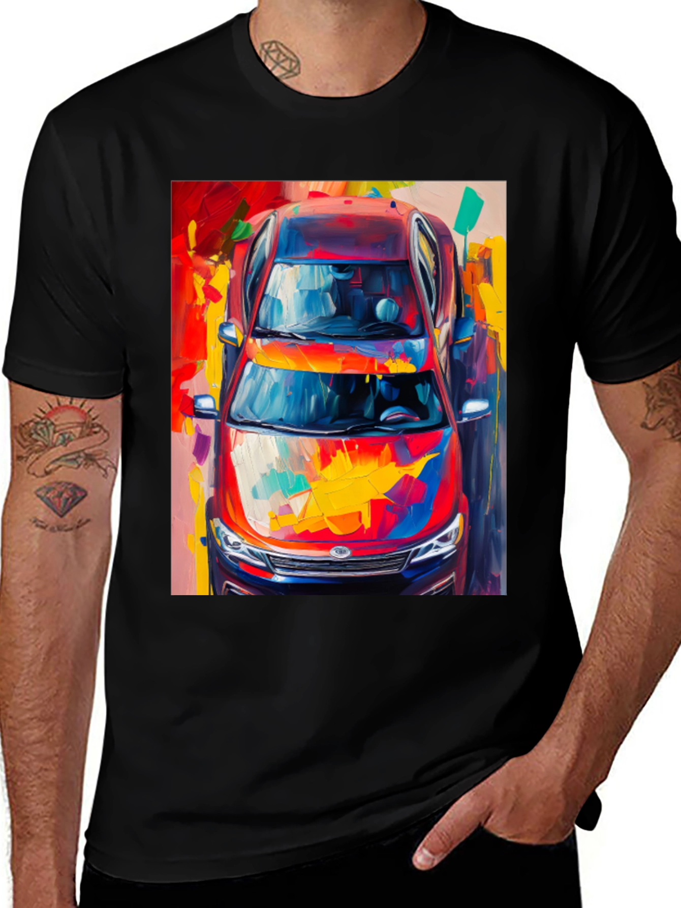 Variant 28 of Abstract Car Print T-Shirt