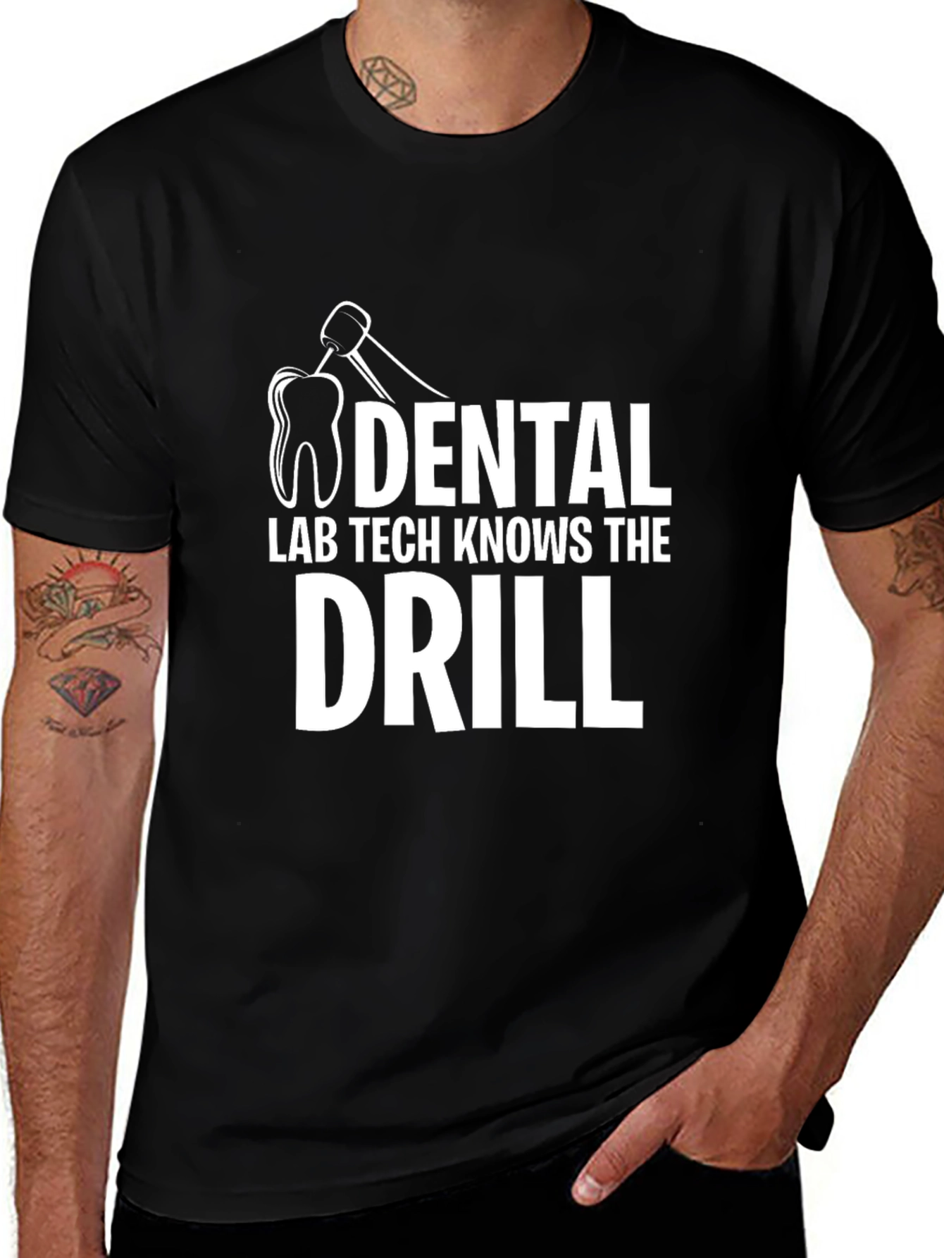 Variant 29 of Dental Lab Tech Drill Graphic T-Shirt