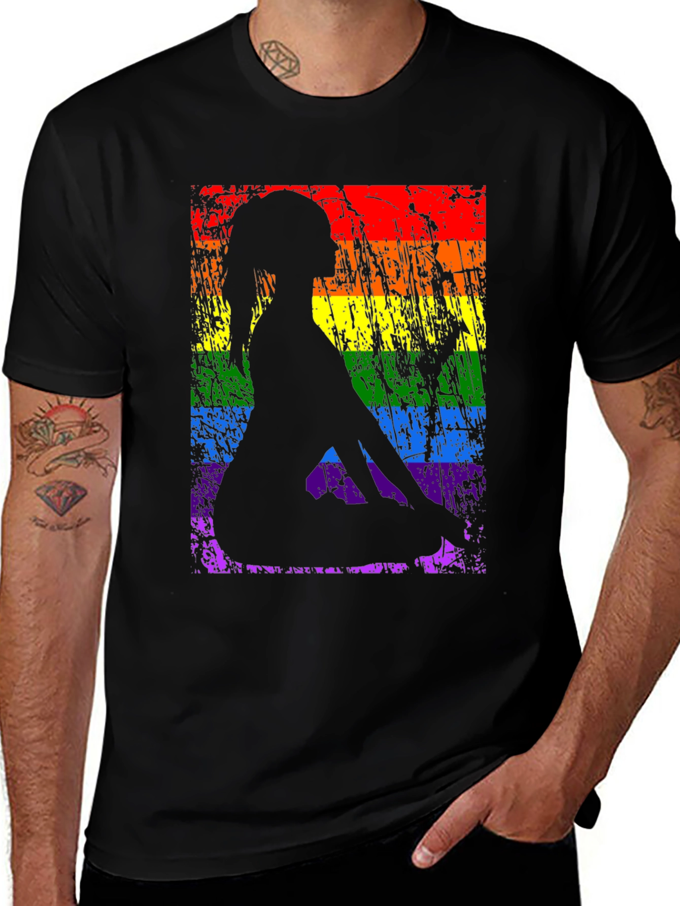 Variant 3 of Yoga Pose LGBTQ Pride T-Shirt