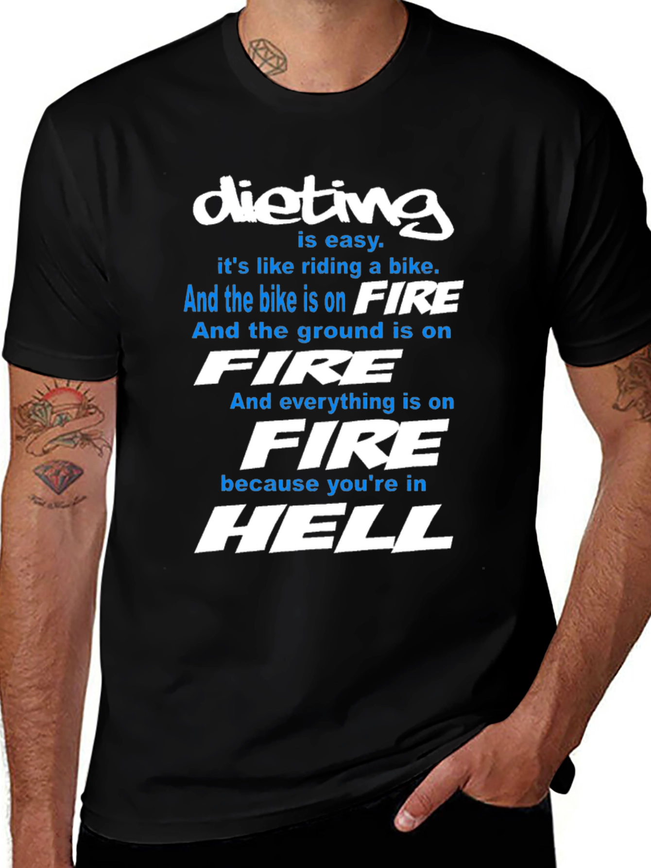 Variant 28 of Dieting Is Hell T-Shirt