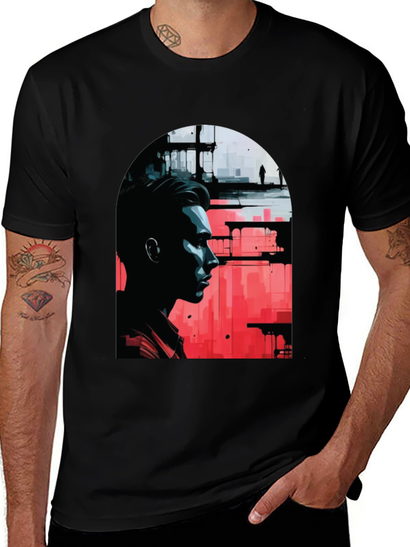Variant 20 of Urban Noir Graphic T-Shirt