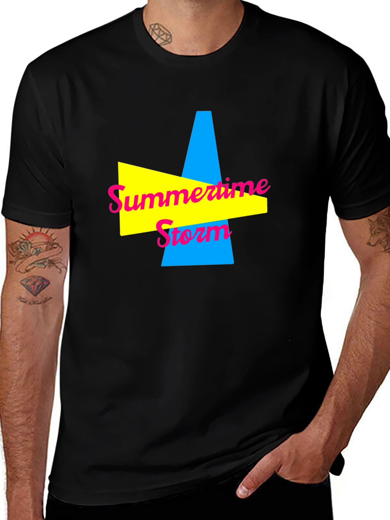 Variant 6 of Summertime Storm Graphic Tee - Retro Style