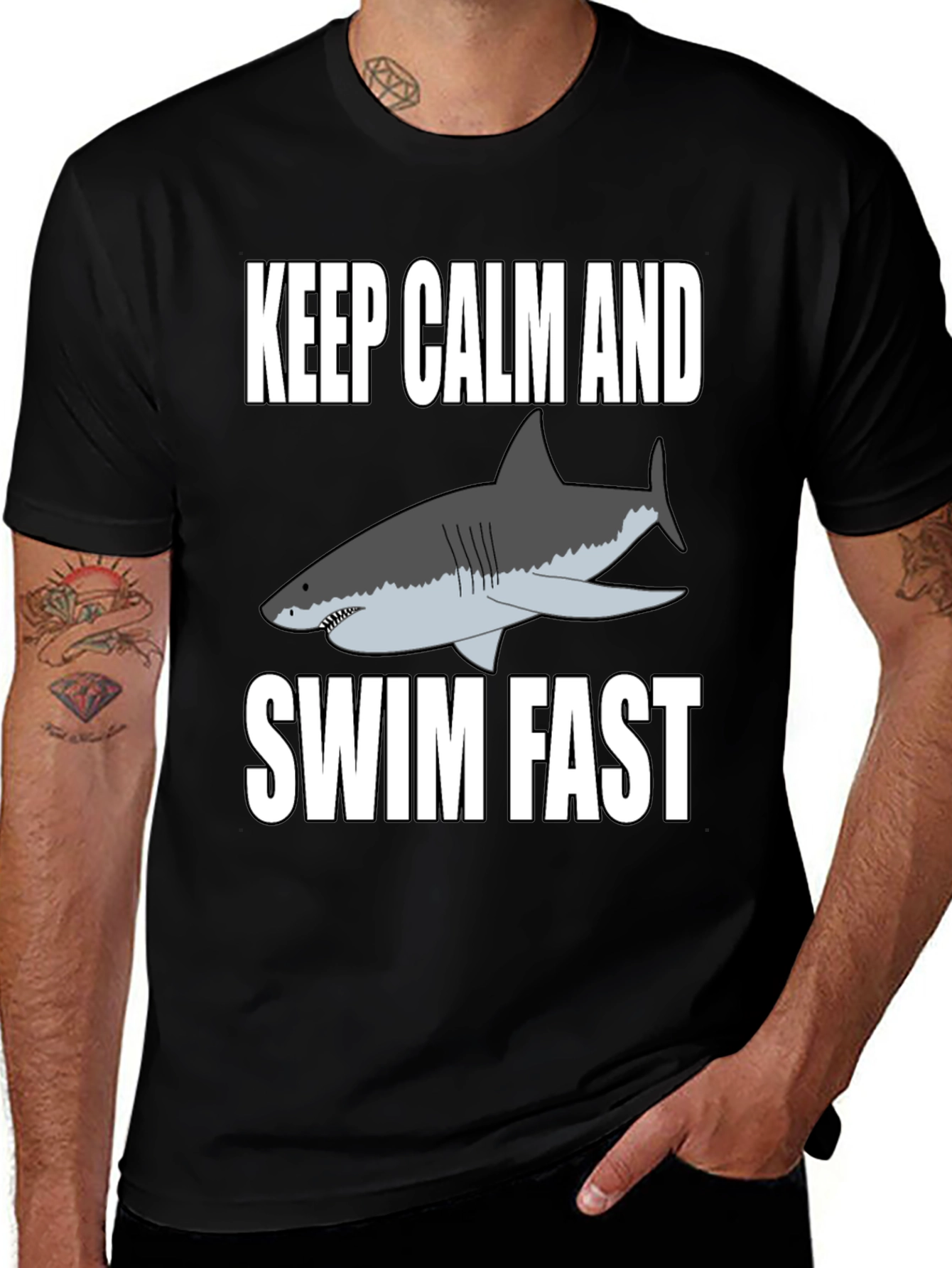 Variant 29 of Keep Calm and Swim Fast Shark T-Shirt
