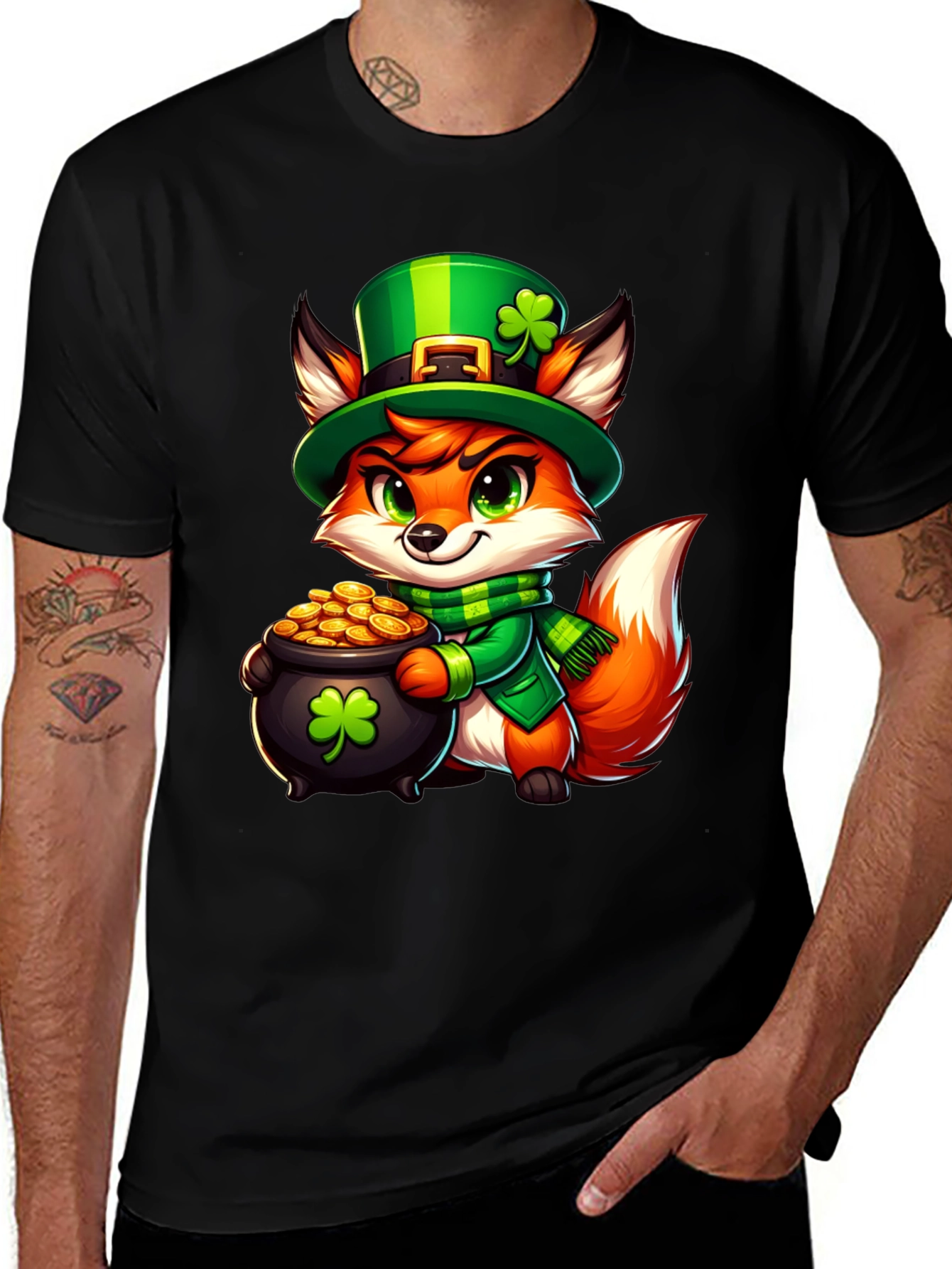 Variant 8 of St. Patrick's Day Fox T-Shirt