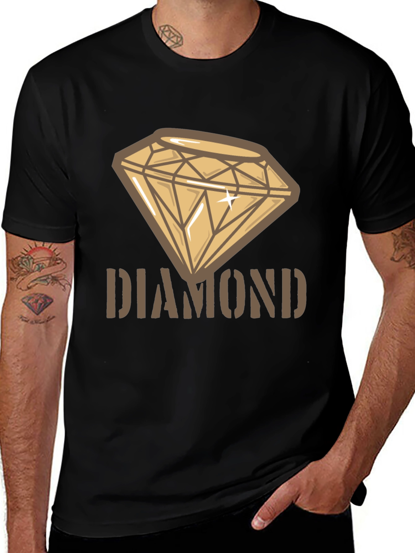 Diamond Graphic T-Shirt - Stylish Men's Tee