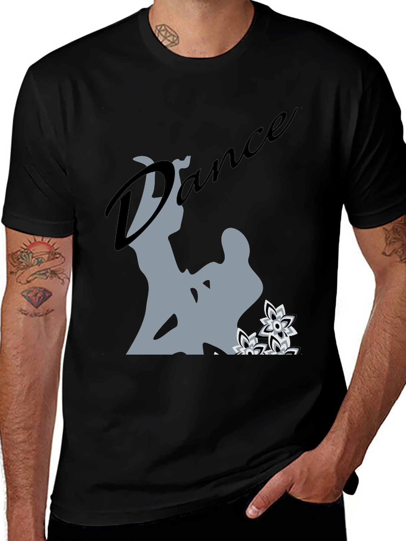 Variant 24 of Dance Silhouette Graphic T-Shirt - Black
