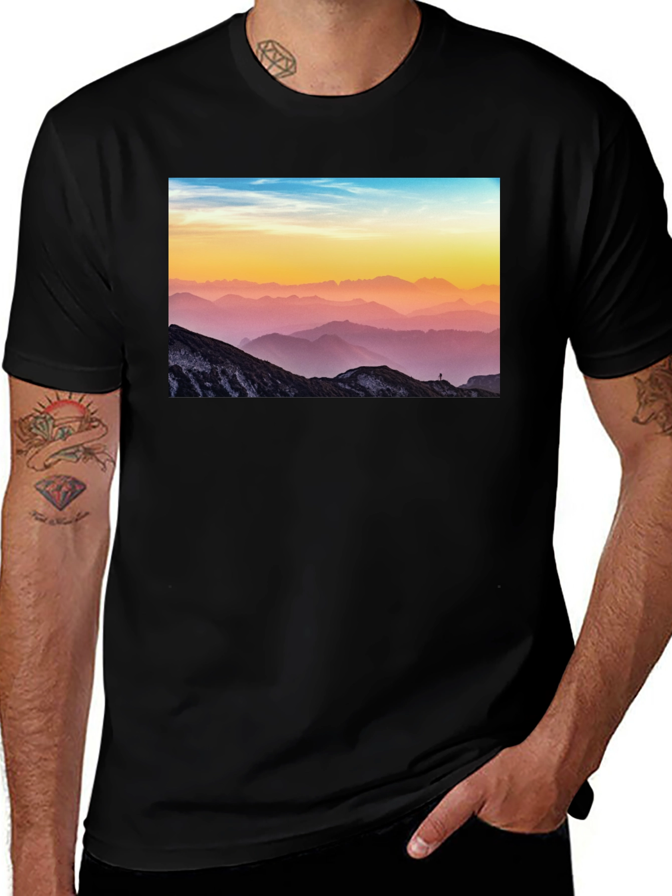 Variant 28 of Mountain View Graphic Tee - Black