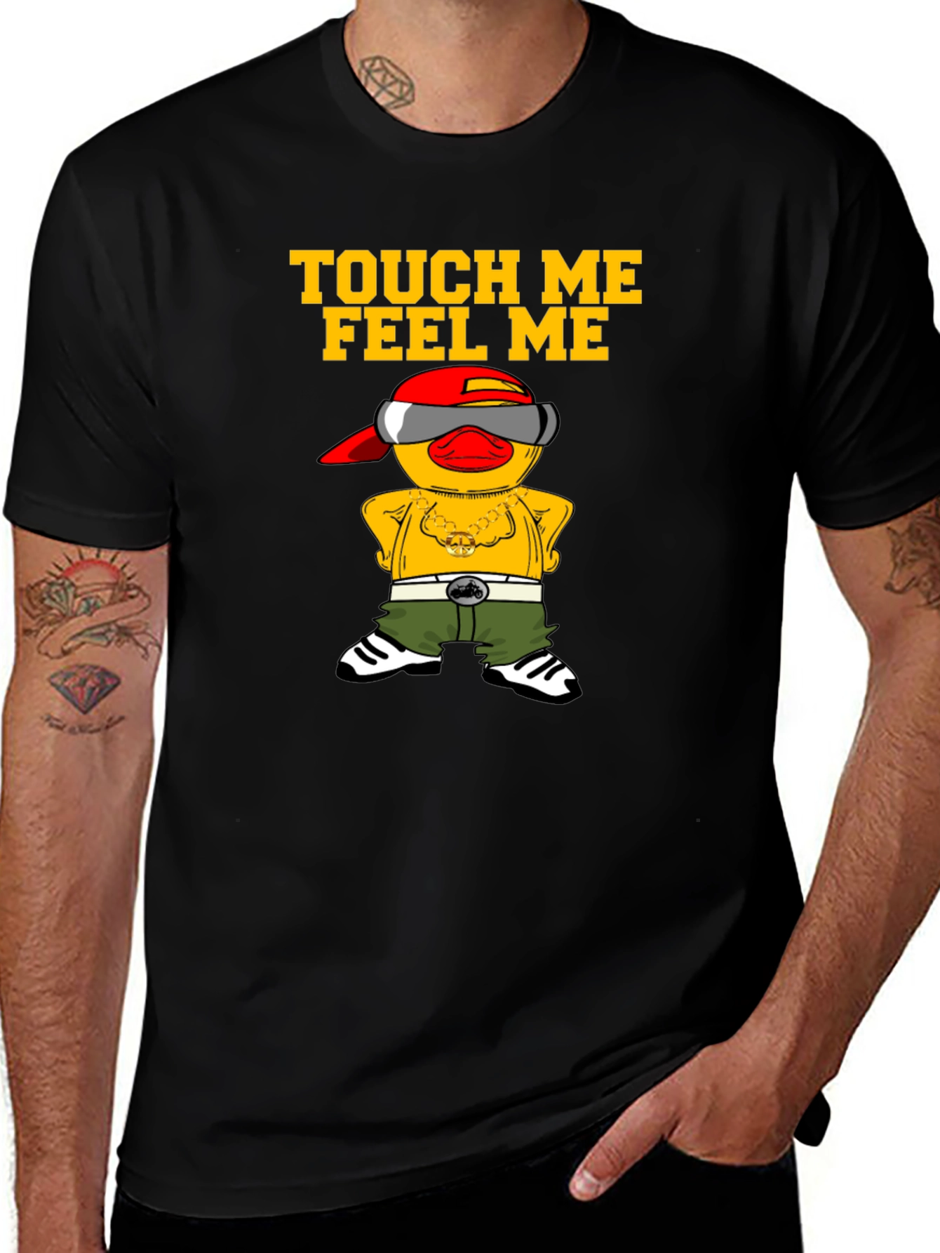 Variant 3 of Touch Me Feel Me Duck Graphic Tee