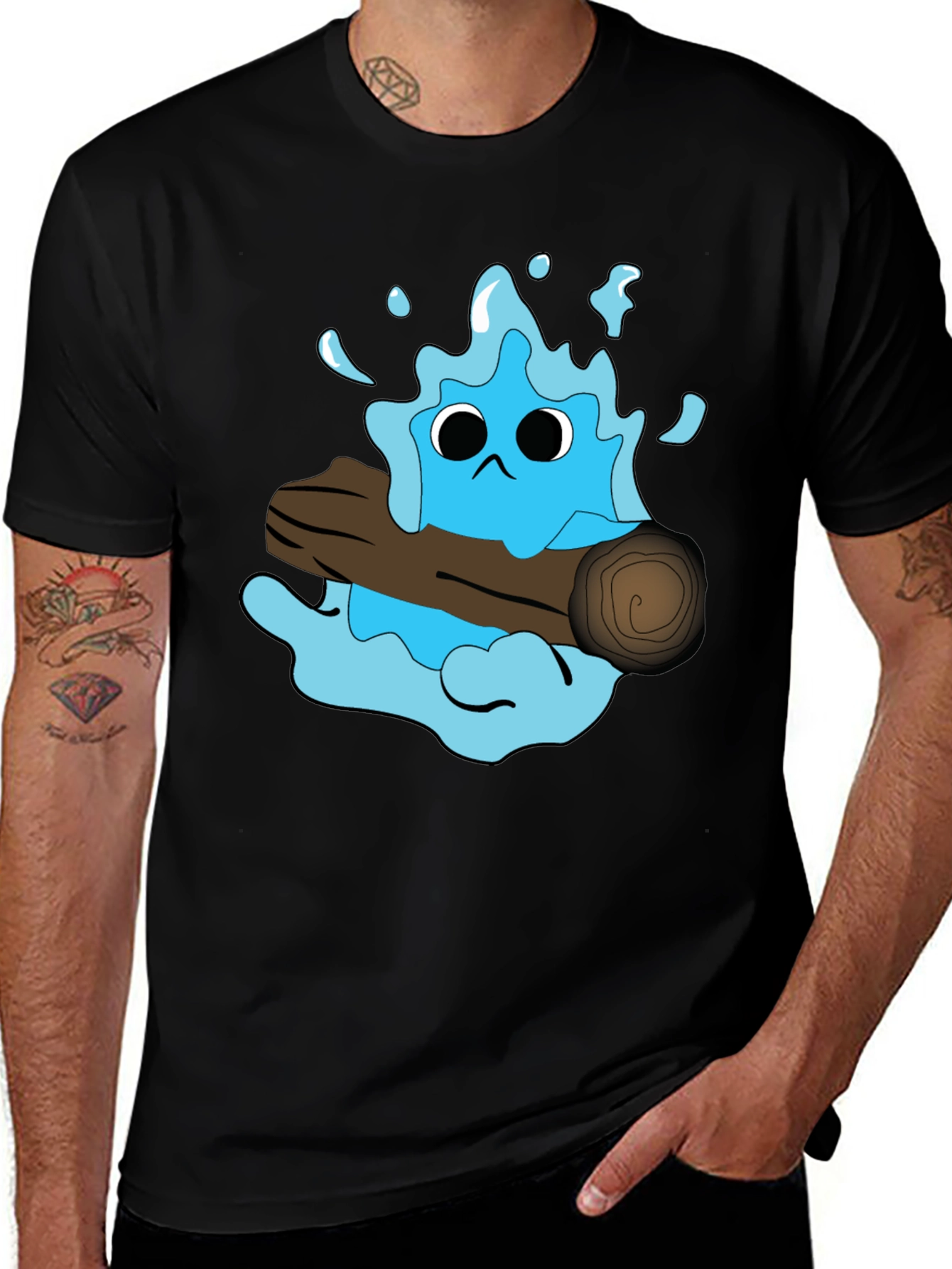 Variant 23 of Cartoon Water Monster T-Shirt - Funny Graphic Tee