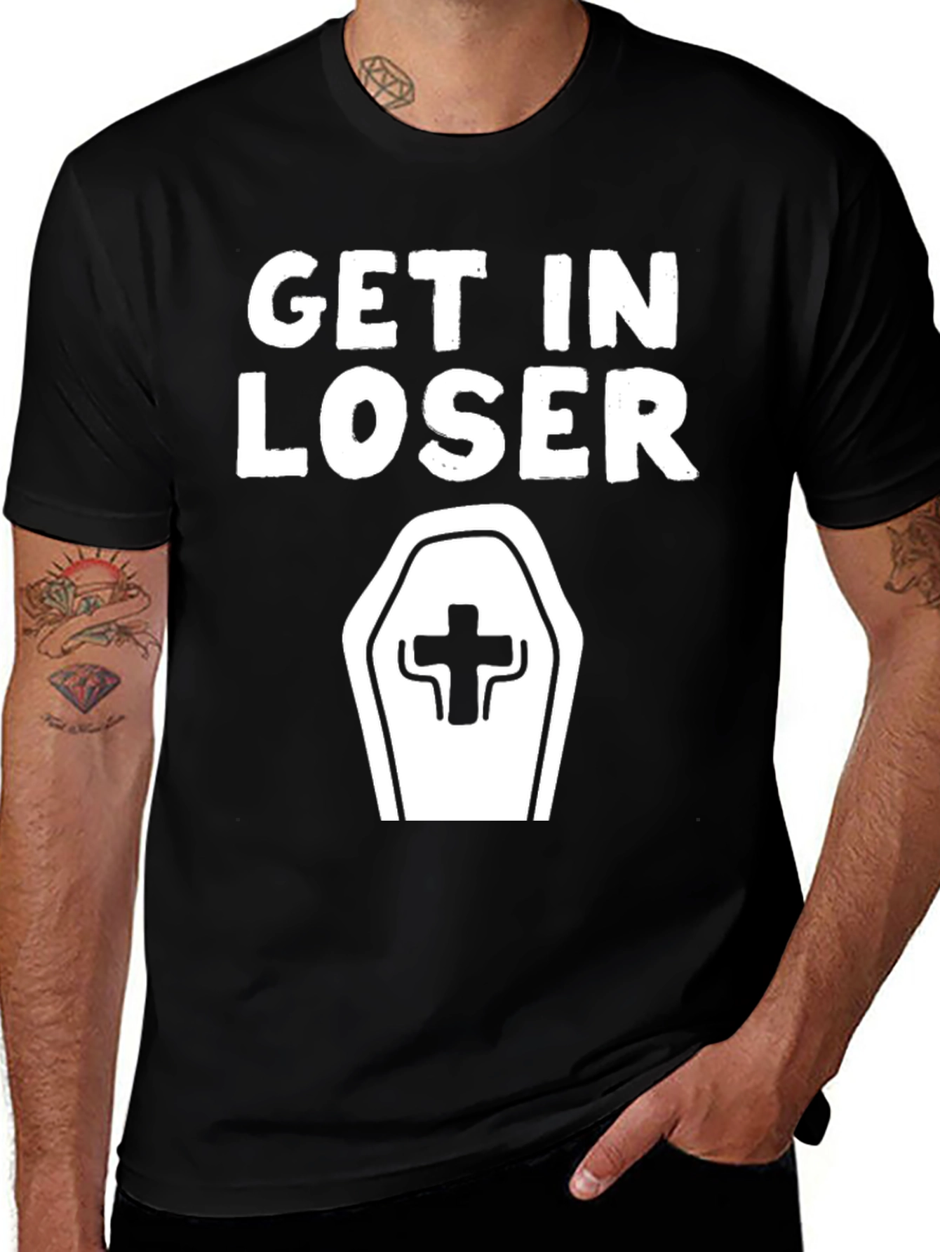 Variant 11 of Get In Loser Coffin Graphic T-Shirt