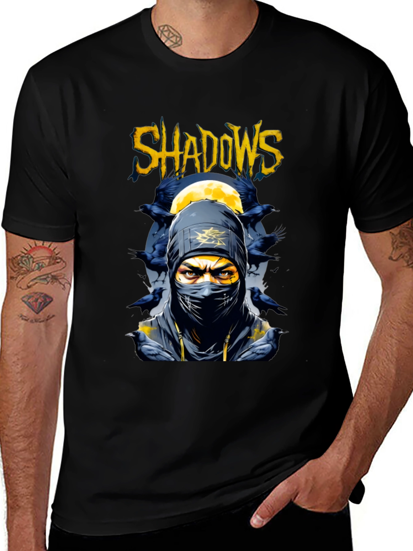 Variant 8 of Shadows Ninja Graphic Tee - Stealthy Style