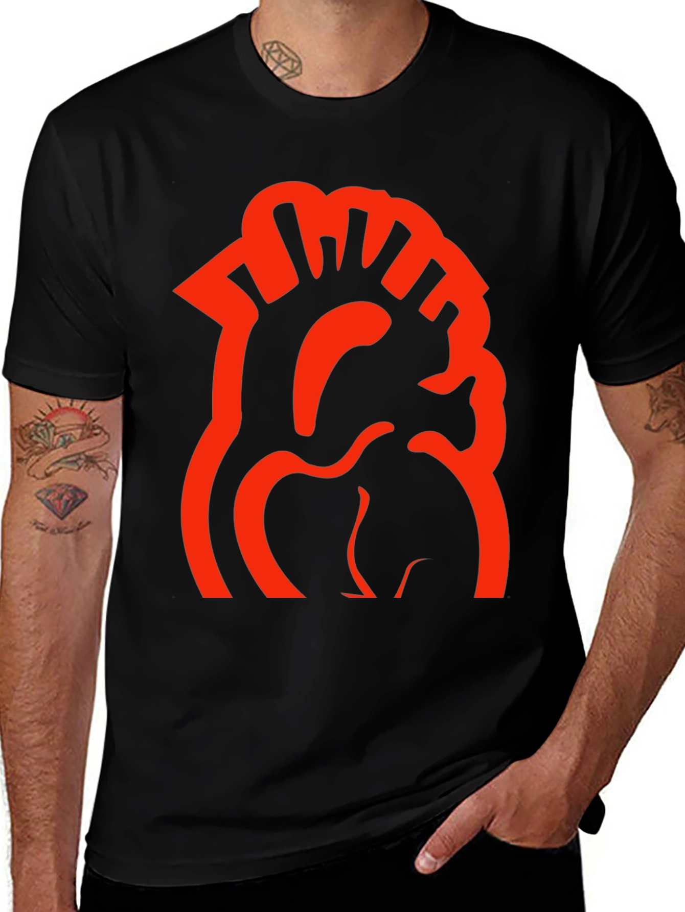 Variant 18 of Anatomical Heart Graphic Tee - Bold Red Print