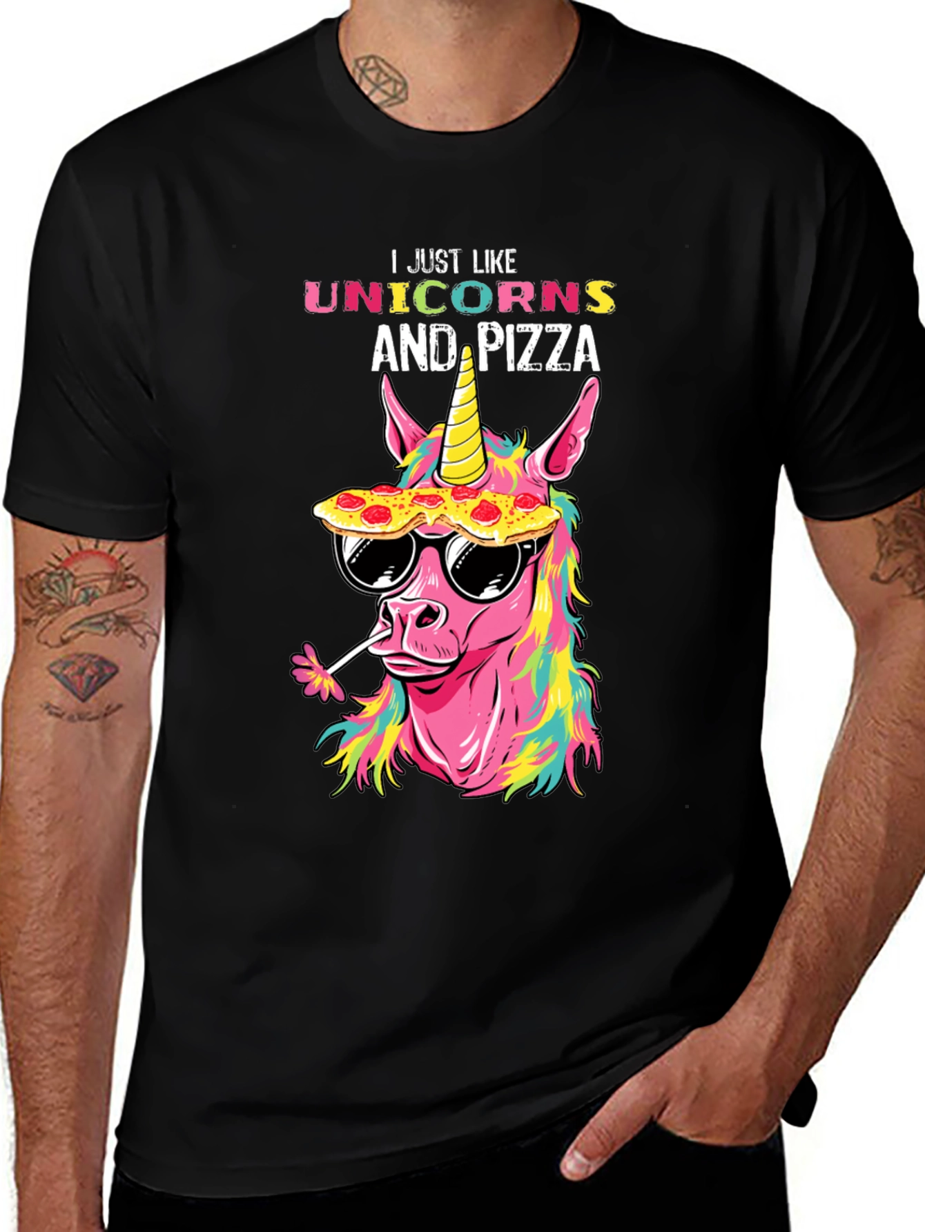 Variant 14 of Unicorn Pizza Lover T-Shirt - Funny Graphic Tee
