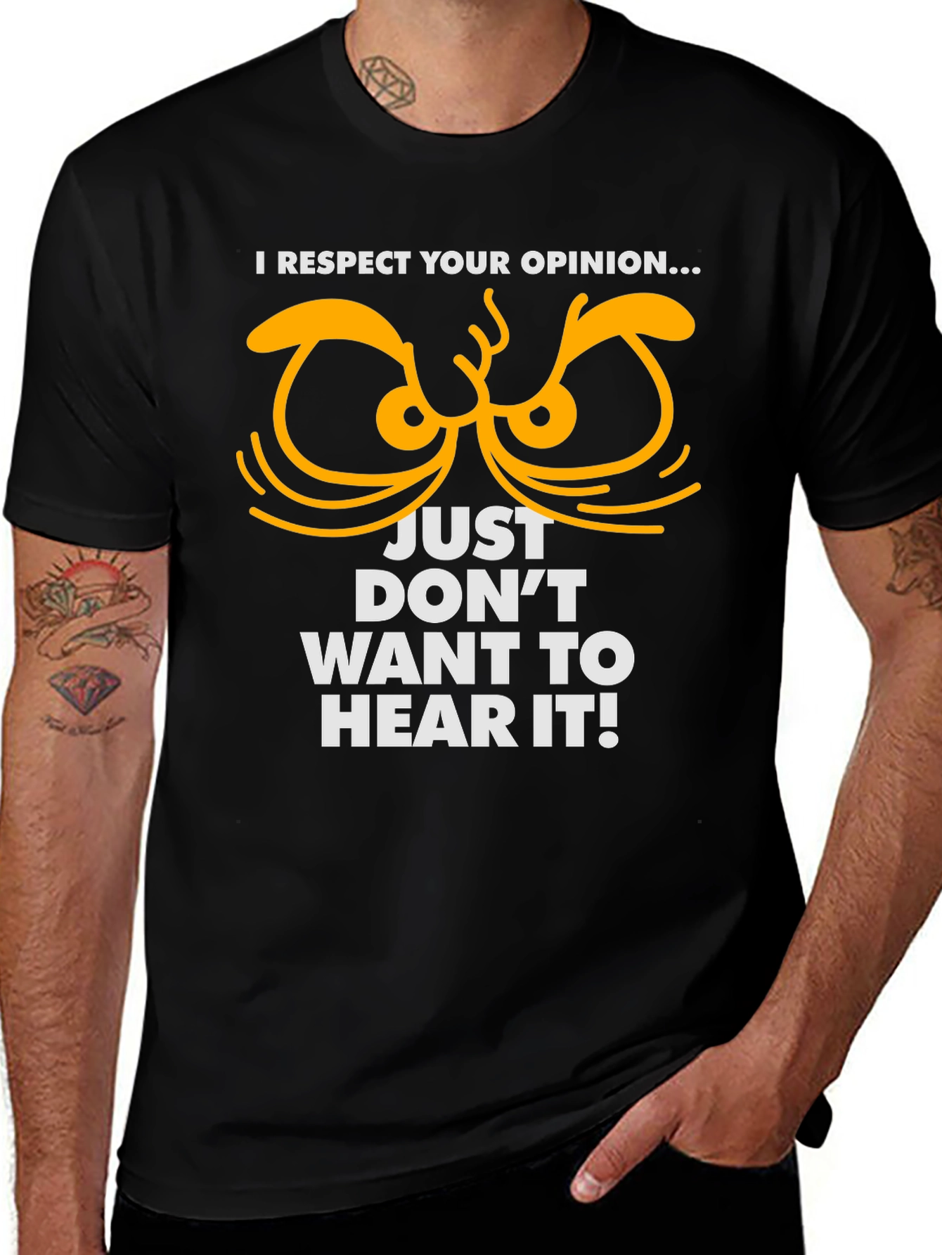 Variant 14 of Respect Your Opinion Graphic Tee